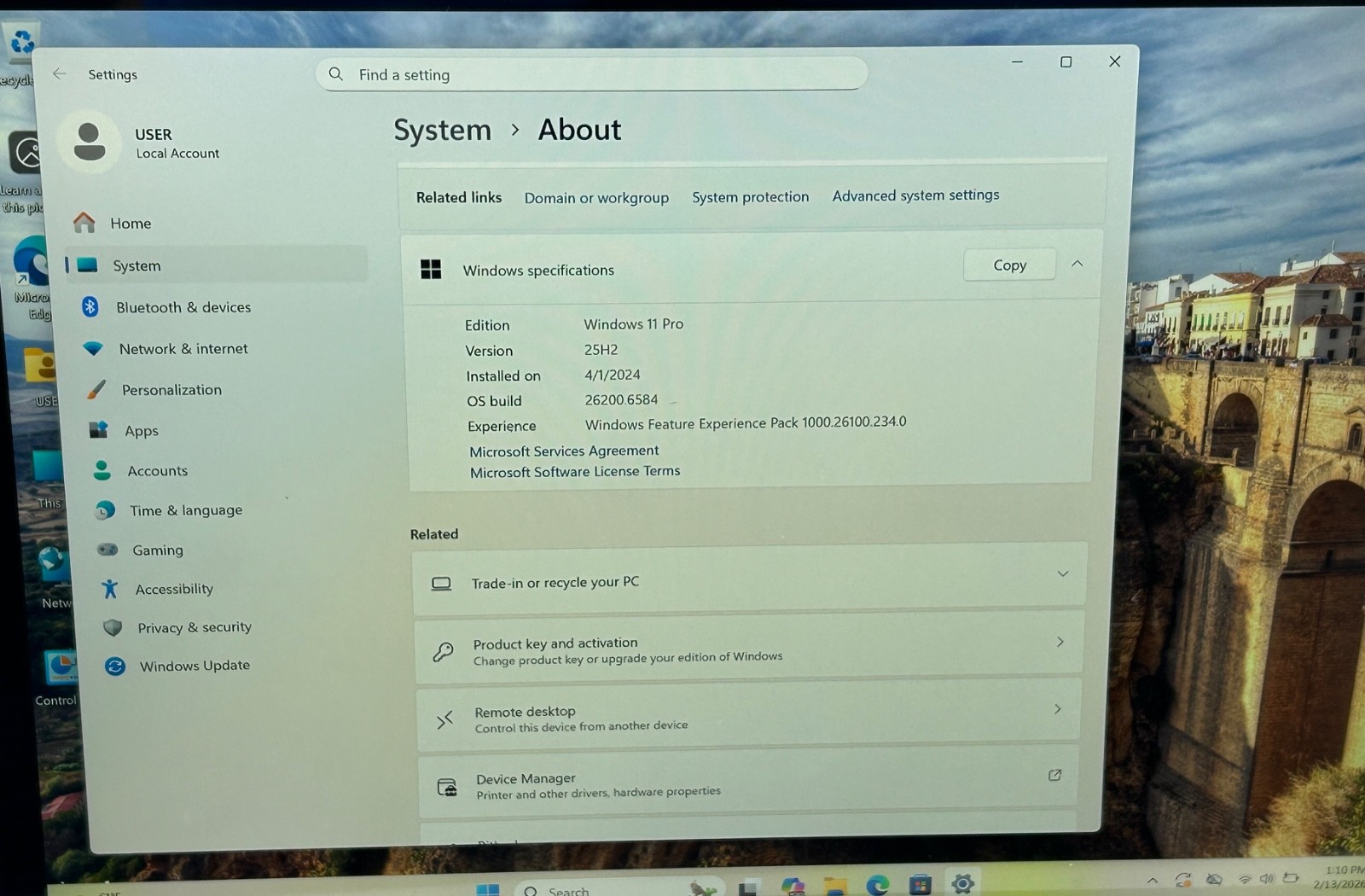 Surface Pro 4, 1724, i7-6650U, 8GB RAM, 256GB SSD, Touchscreen, Windows 11 Pro