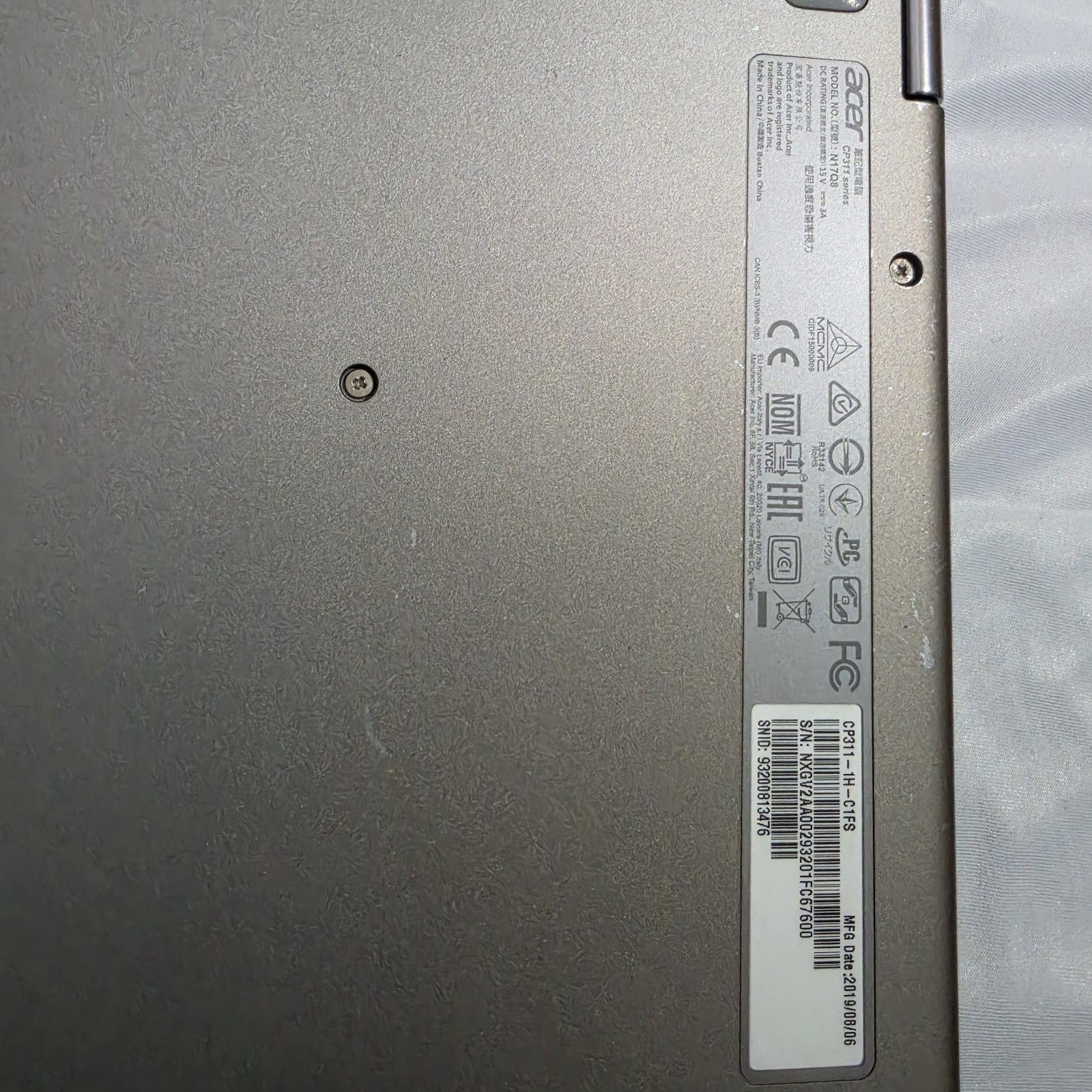 Acer Chromebook Spin 311 CP311-1H-C1FS 4GB RAM 11.6″ 2-in-1 360 Touch Screen
