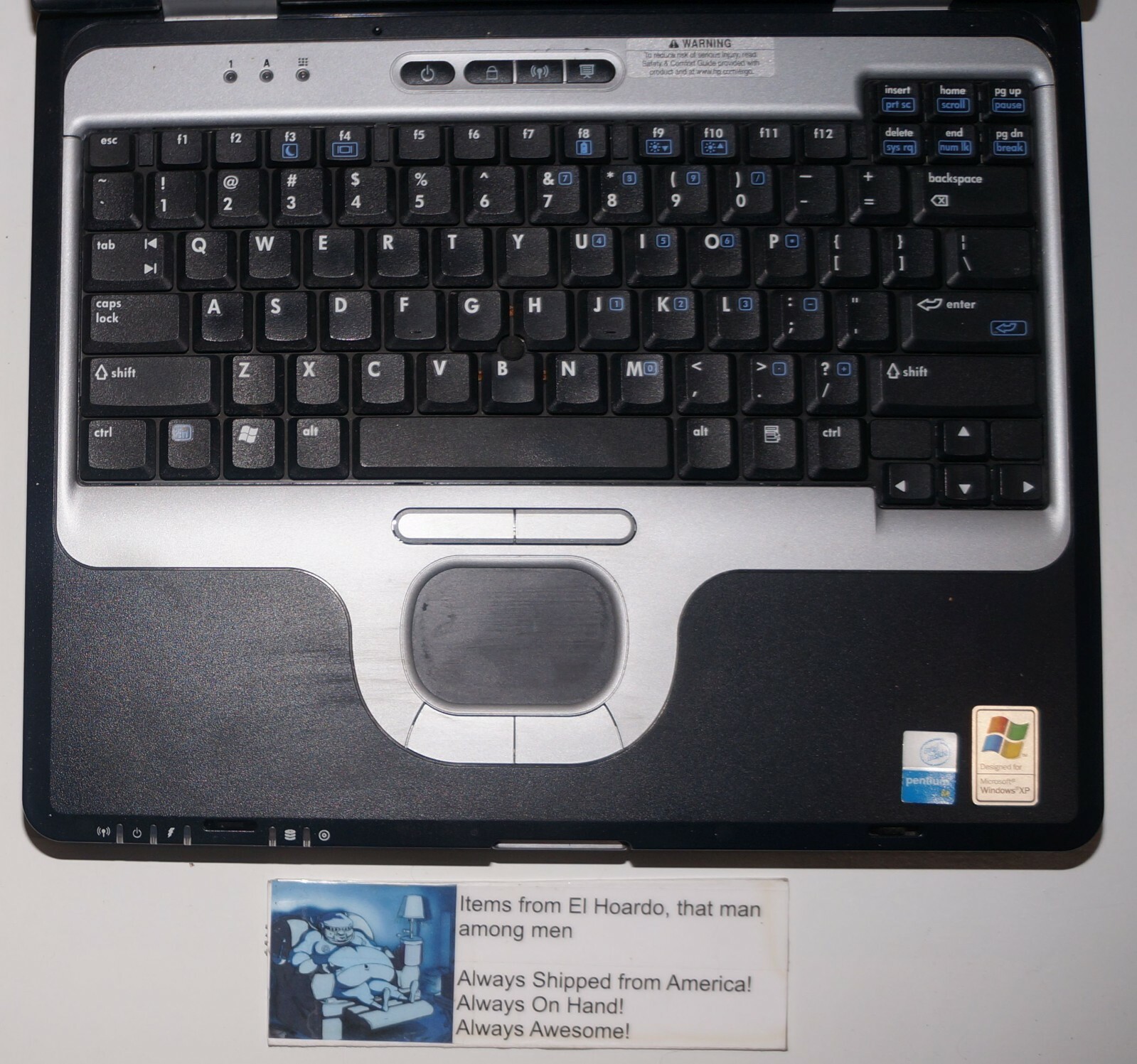 HP COMPAQ NC6000 LAPTOP 1.60 GHz 1GB FOR PARTS AS IS