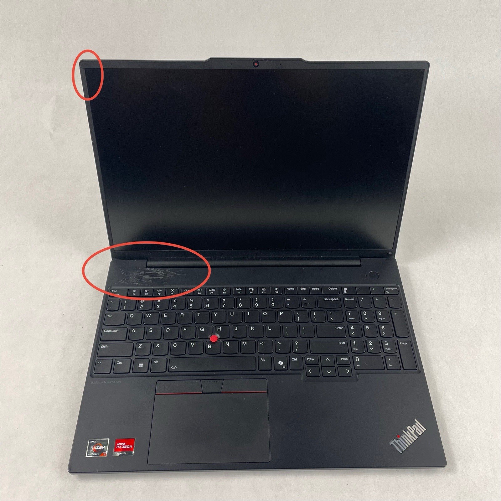 Lenovo ThinkPad E16 Gen 2 16″ Ryzen 7 7735U 2.70 GHz 16 GB RAM No SSD No OS READ