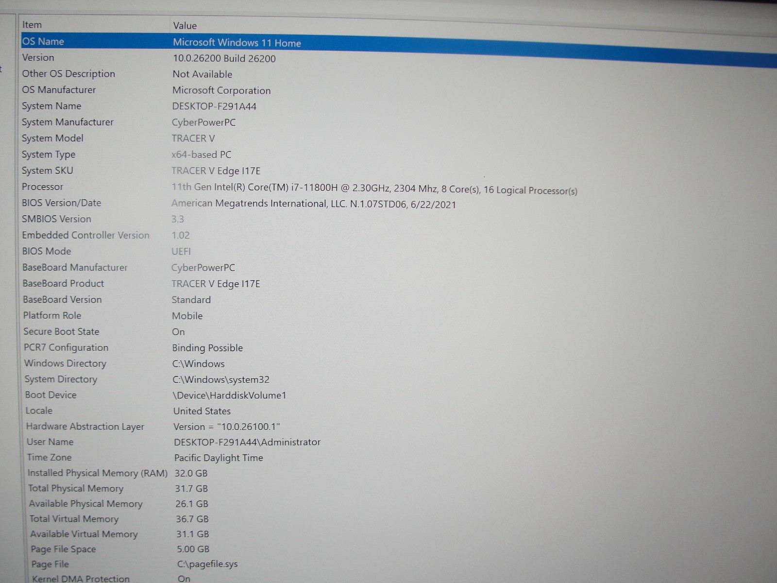 CyberPowerPC TRACER V Edge I17E 17.3″ QHD 144Hz i7-11800H 32GB 2TB SSD RTX 3070