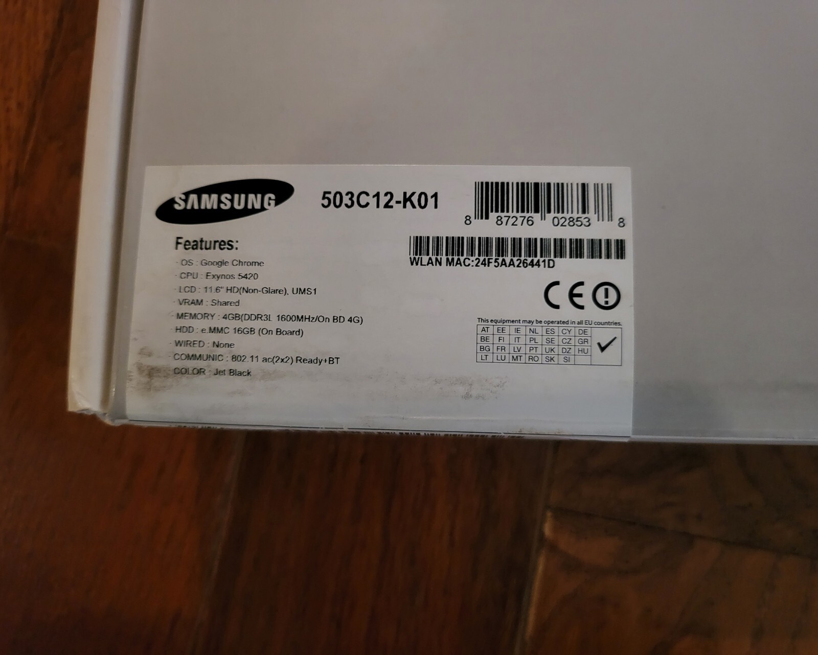 SAMSUNG XE503C12-K01US 11.6″ CHROMEBOOK 2 COMPUTER With Box Mouse Manual Charge