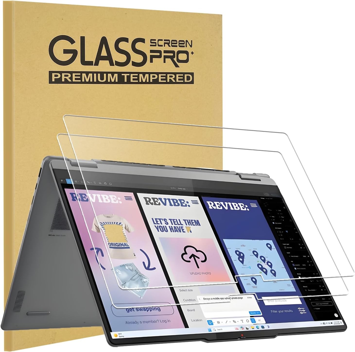 2-Pack Ultra Clear Tempered Glass Screen Protectors for Lenovo Yoga 7 / 7i 16″ L