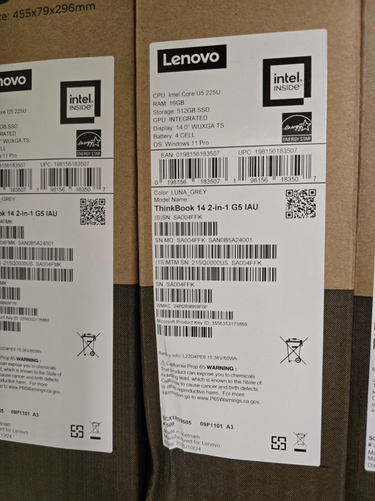 Lenovo ThinkBook 14 2-in-1 G5 IAU Luna_Grey 512GB SSD Ram 16GB Intel Core U5 225
