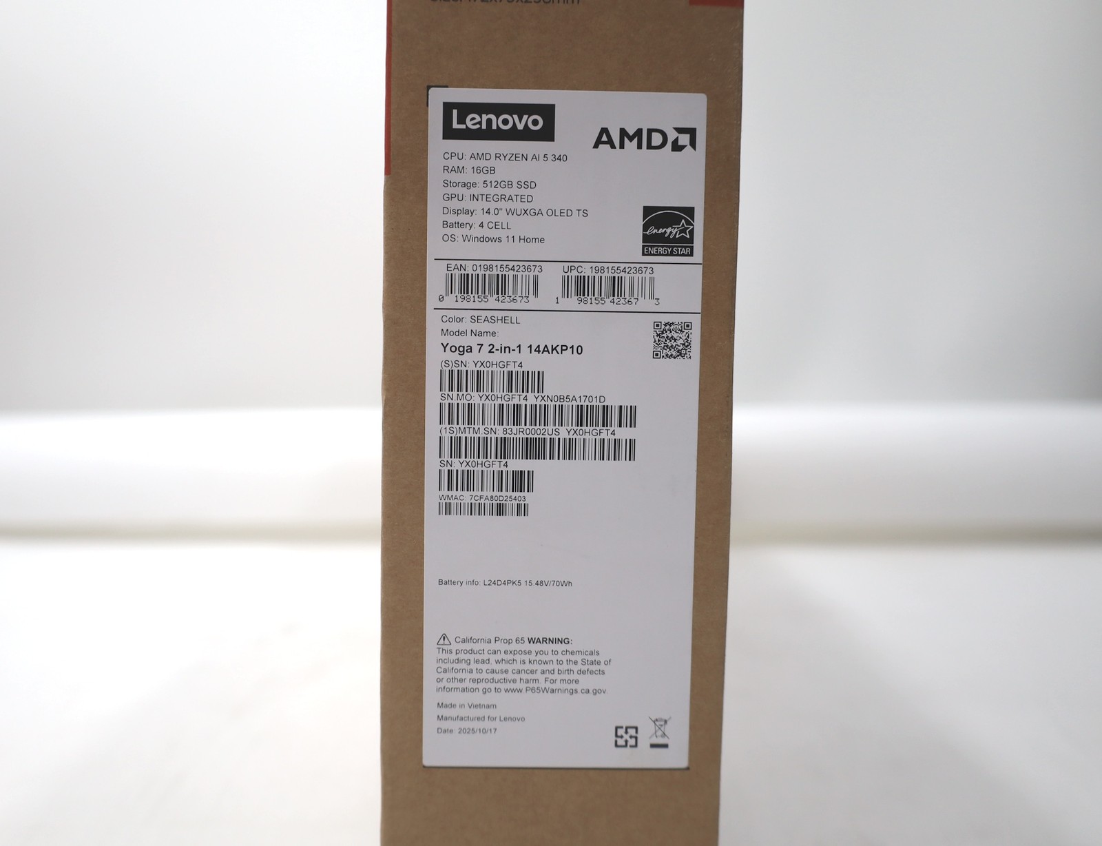 Lenovo Yoga 7 2-in-1 (114AKP10) – Ryzen AI 5 340 16GB DDR5 512GB SSD Windows 11H
