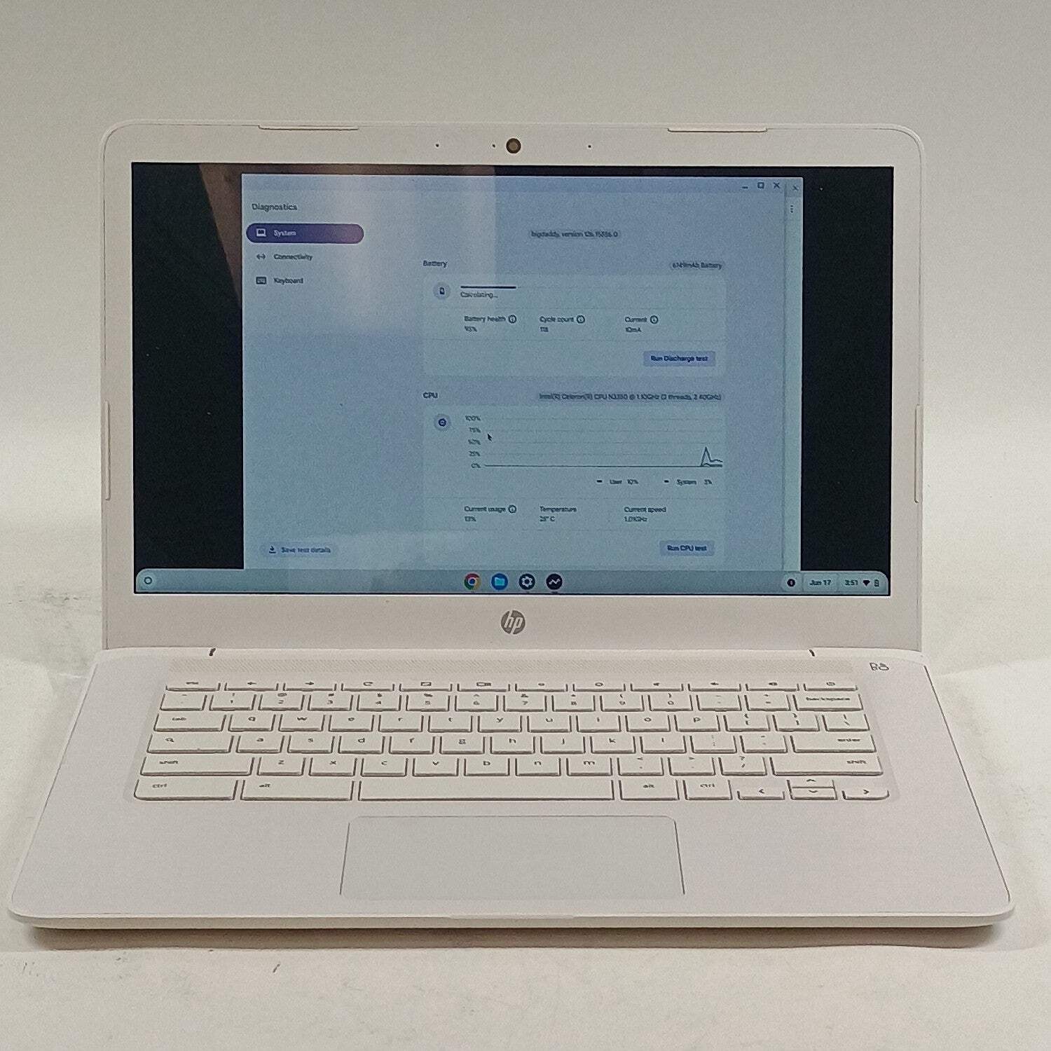 HP Chromebook 14-CA052WM 14″ Celeron N3350 1.1GHz 4GB RAM 32GB SSD