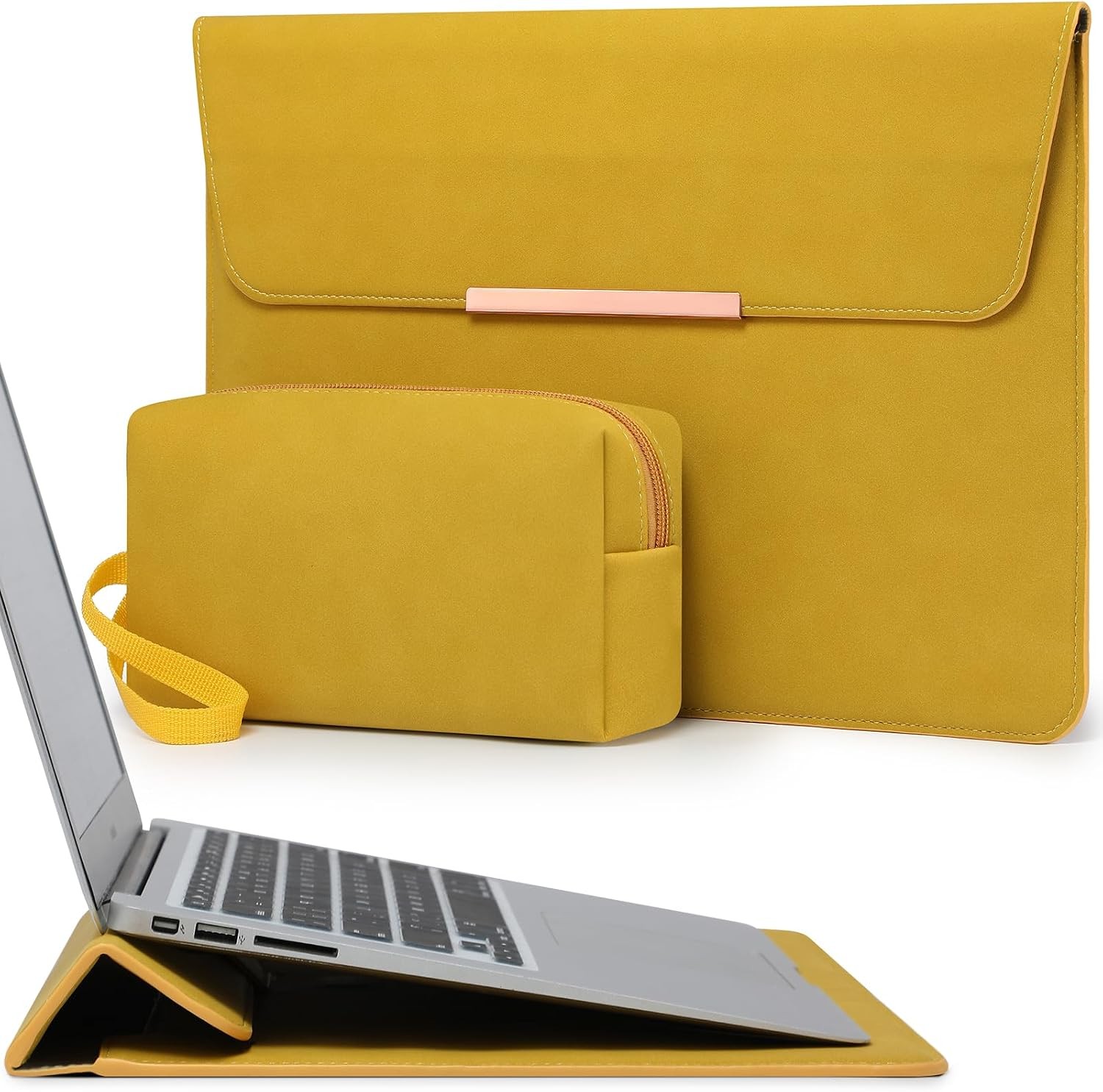 15-16 Inch Laptop Sleeve Case Bag with Stand for MacBook Pro 16 M5/M4/M3/M2/M1 P