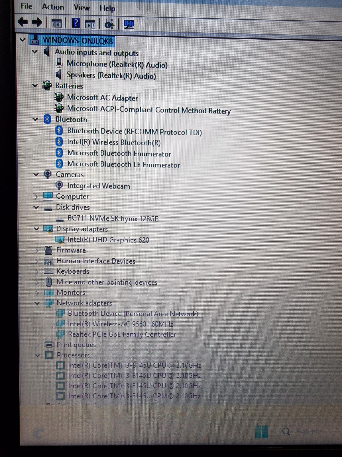 Dell Latitude 3310 Intel Core i3-8145u 8GB 128GB Windows 11 Pro TPM 2.0 WiFi