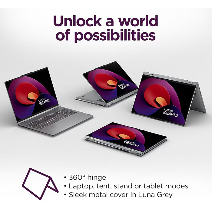 Lenovo IdeaPad 5 16IRU9 16″ 2-in-1 Touch Laptop Intel Core 5-120U AI 16GB 512GB