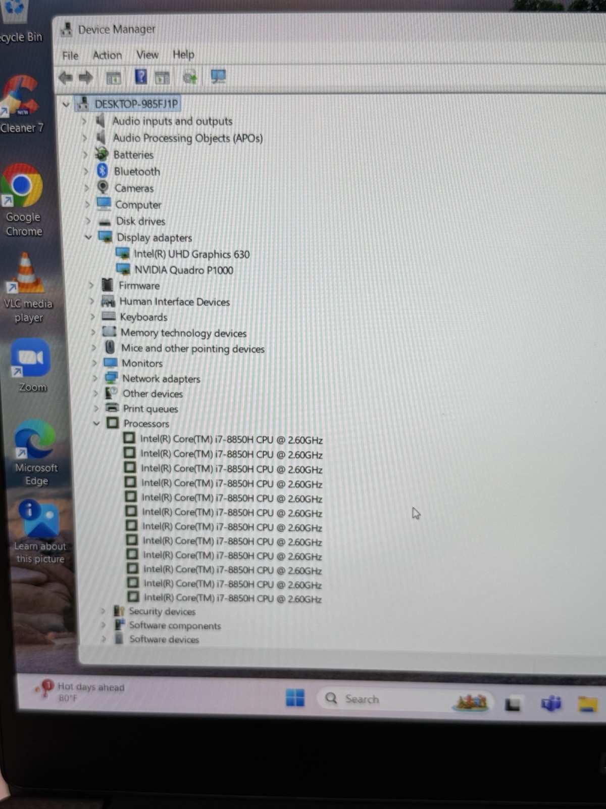 Dell Precision 5530 15.6″ FHD i7-8850H 2.6Ghz 16GB RAM 1TB GB SSD P1000 Silver