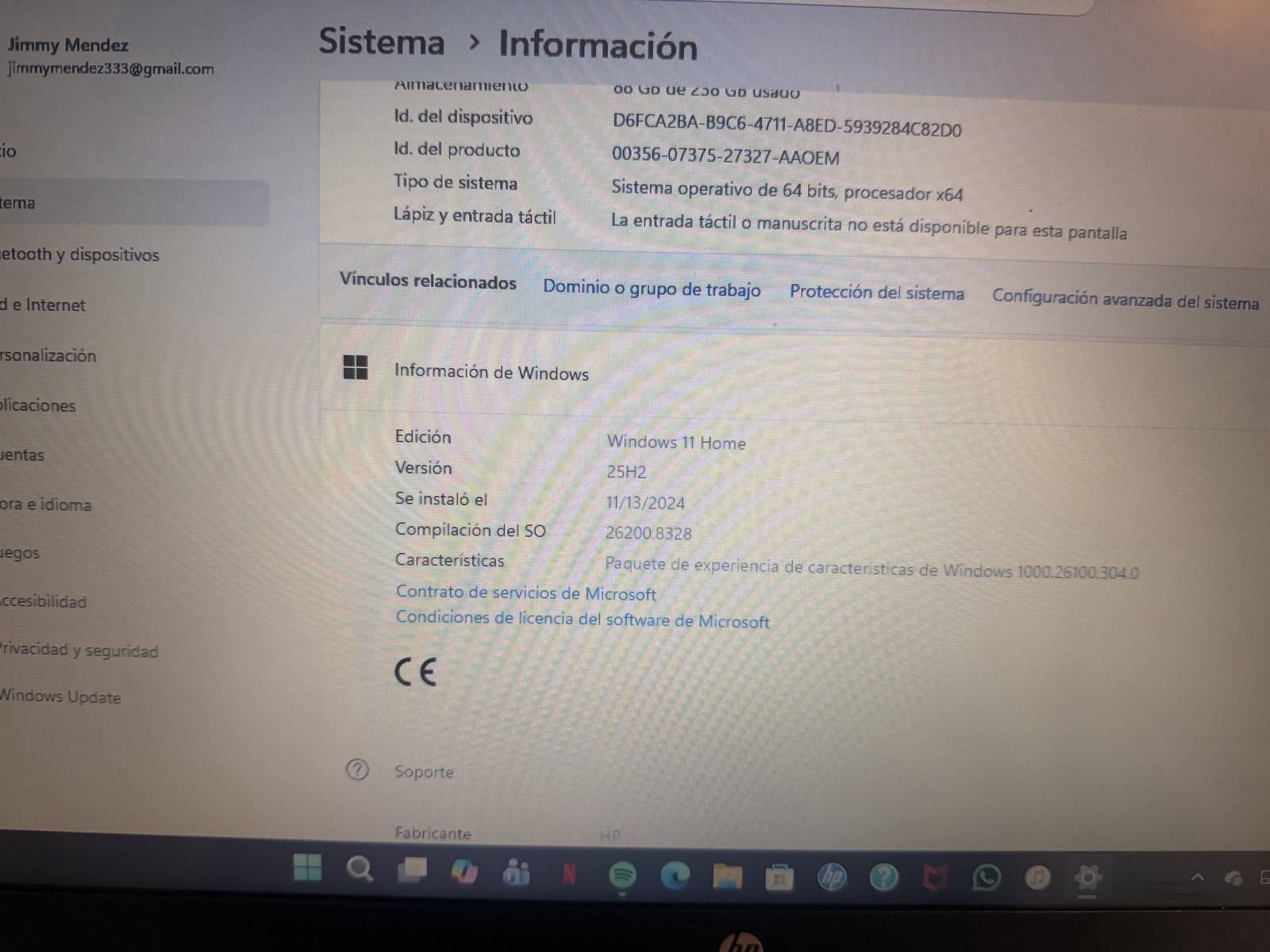 HP Laptop 15-ef2xxx 15.6″ Ryzen 3 5300U 8GB RAM 238GB SSD Win 11