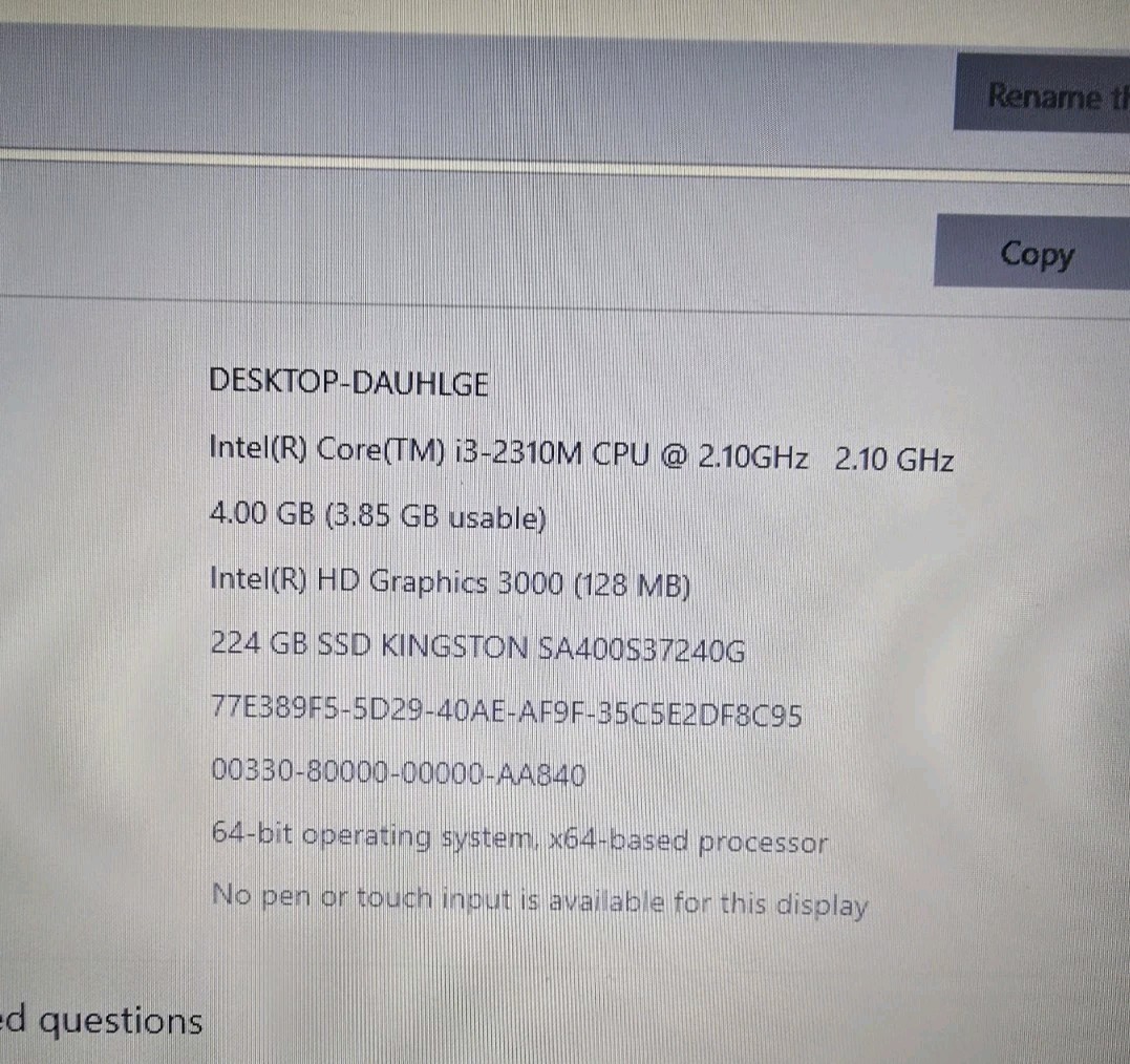 Hewlett Packard HP 630 Notebook PC Working! Read Description