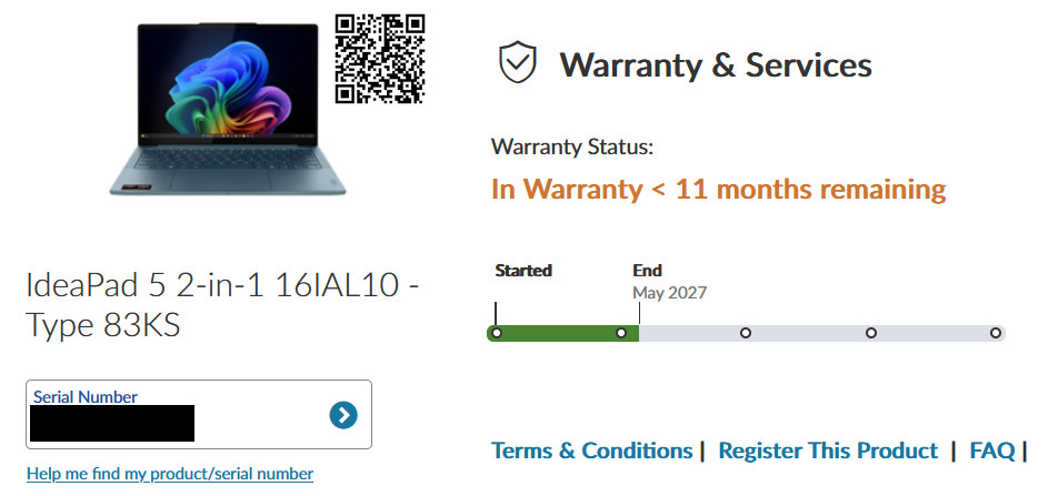 Lenovo Ideapad 5 2-in-1 16IAL10 16″ Intel Core Ultra 7 255U 1TB-Cosmic Blue