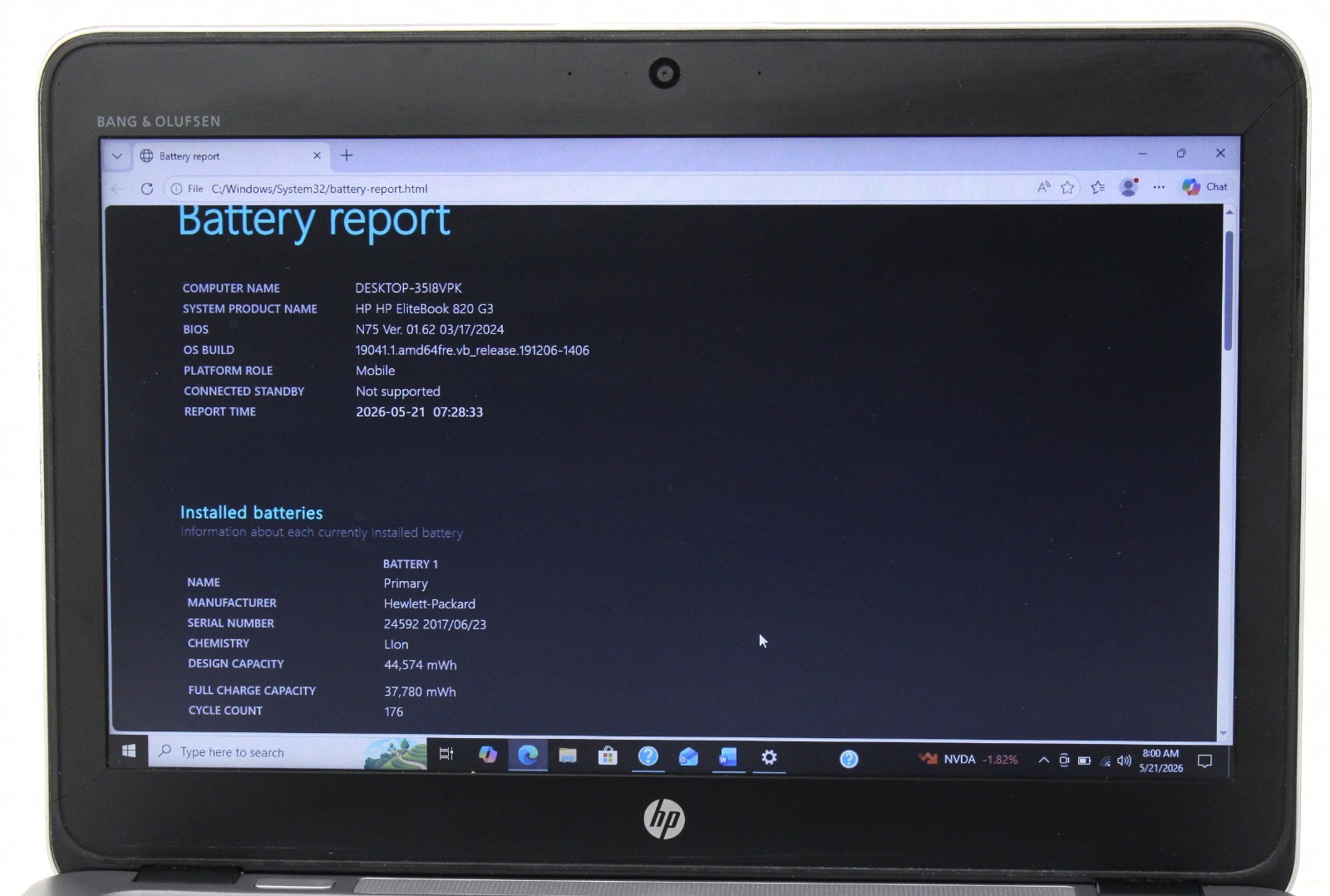 HP Elitebook 820 G3 12.5″ 2.3GHz i5-6200U 500GB HDD 4GB RAM Win 10 Pro ; 6181342