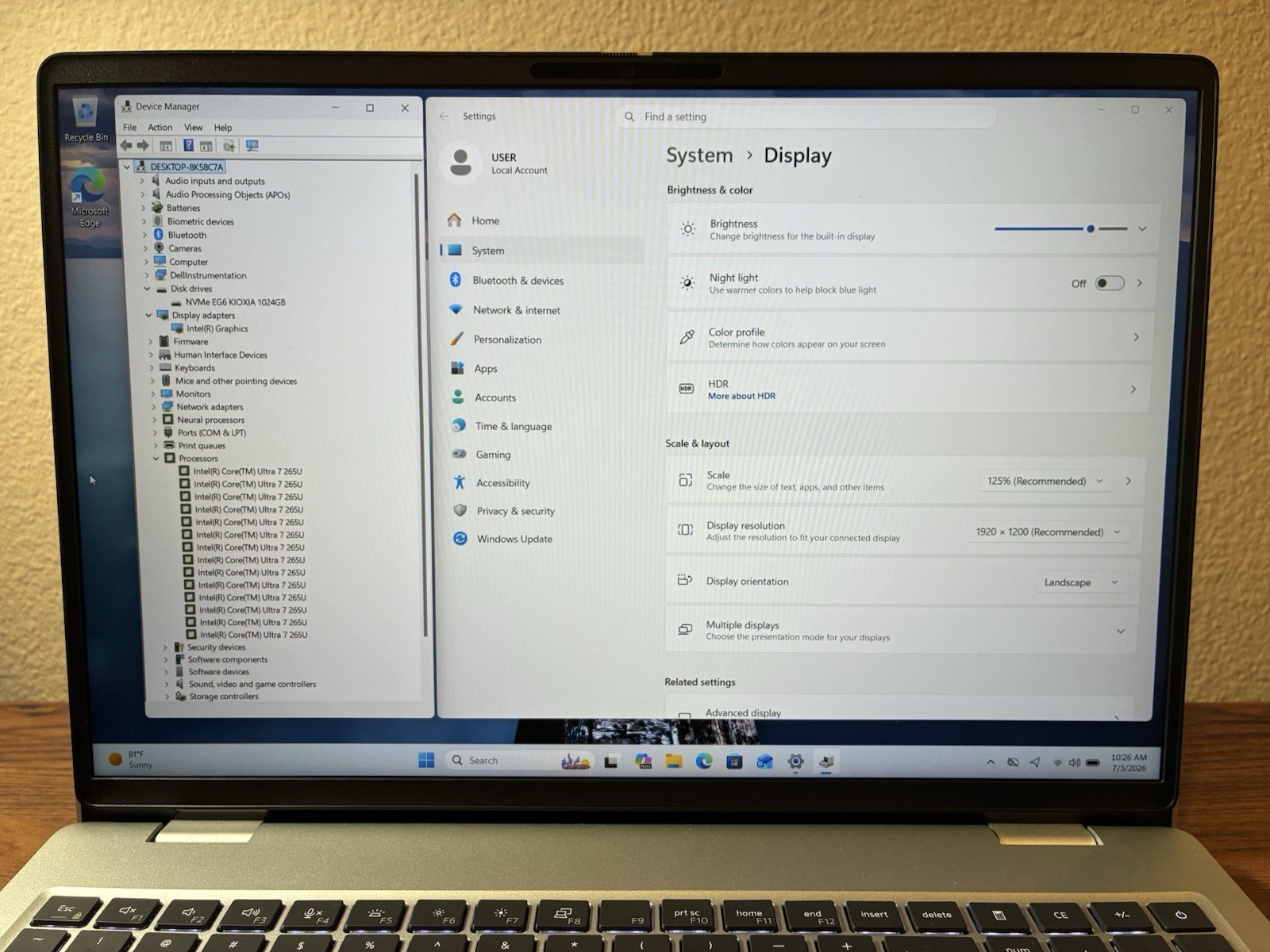 MINT Dell Pro 16 PC16250 Laptop Ultra 7 265U 16GB RAM 1TB SSD 2 Years Warranty!
