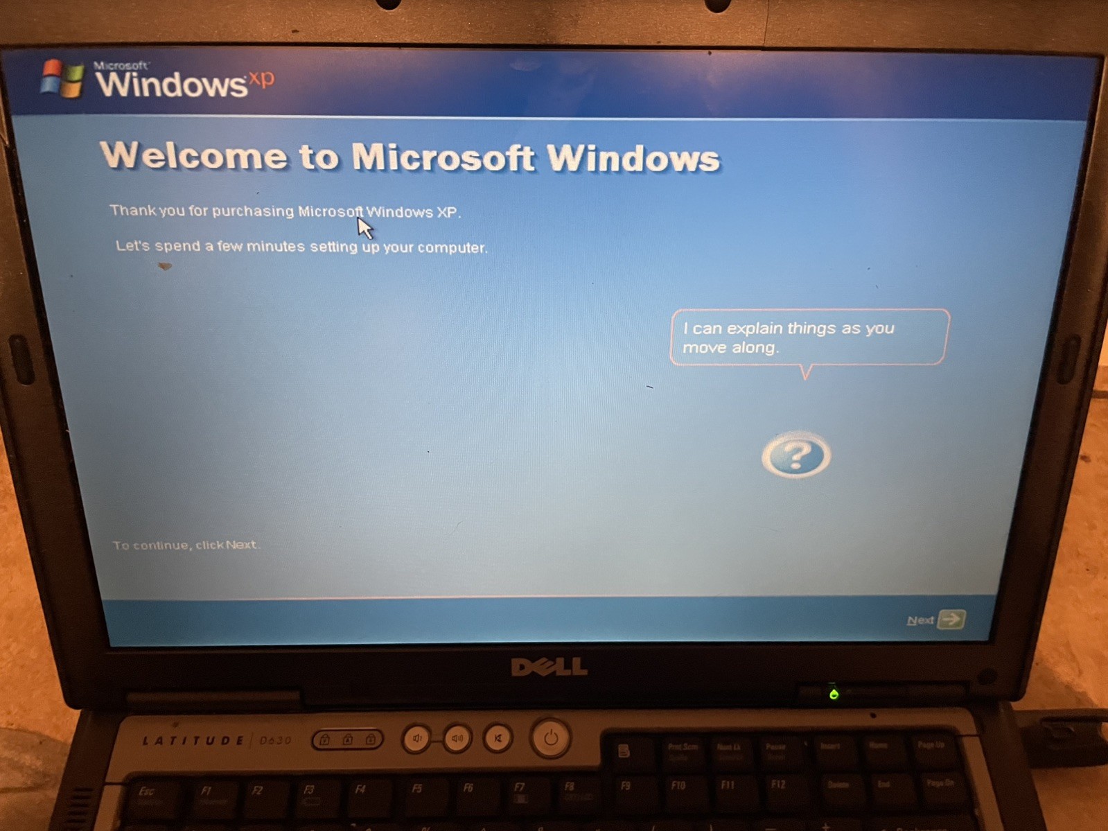 Retro Dell Latitude D630 14.1” Windows XP Pro Core 2 Duo Laptop Battery Tested