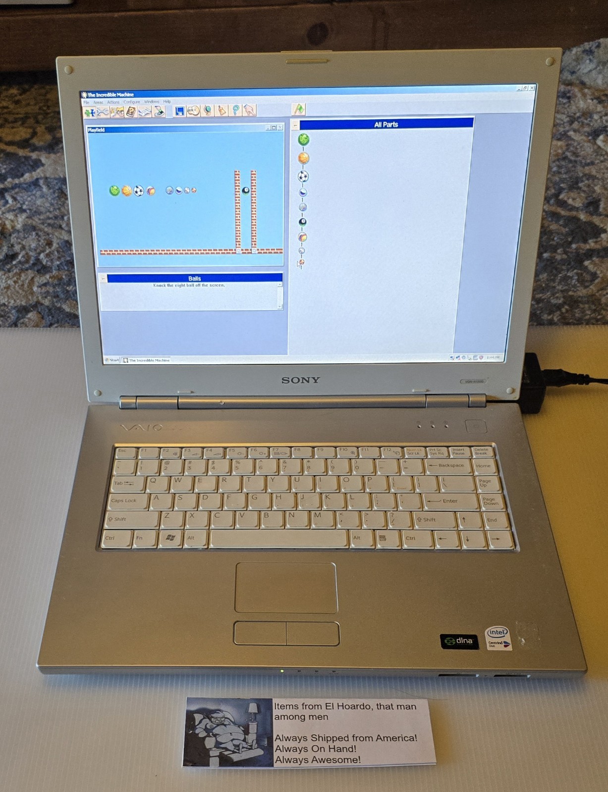 Sony Vaio VGN-N130G PCG-7T1L 512MB ram 80GB hdd 1.6ghz Core Duo Tested README