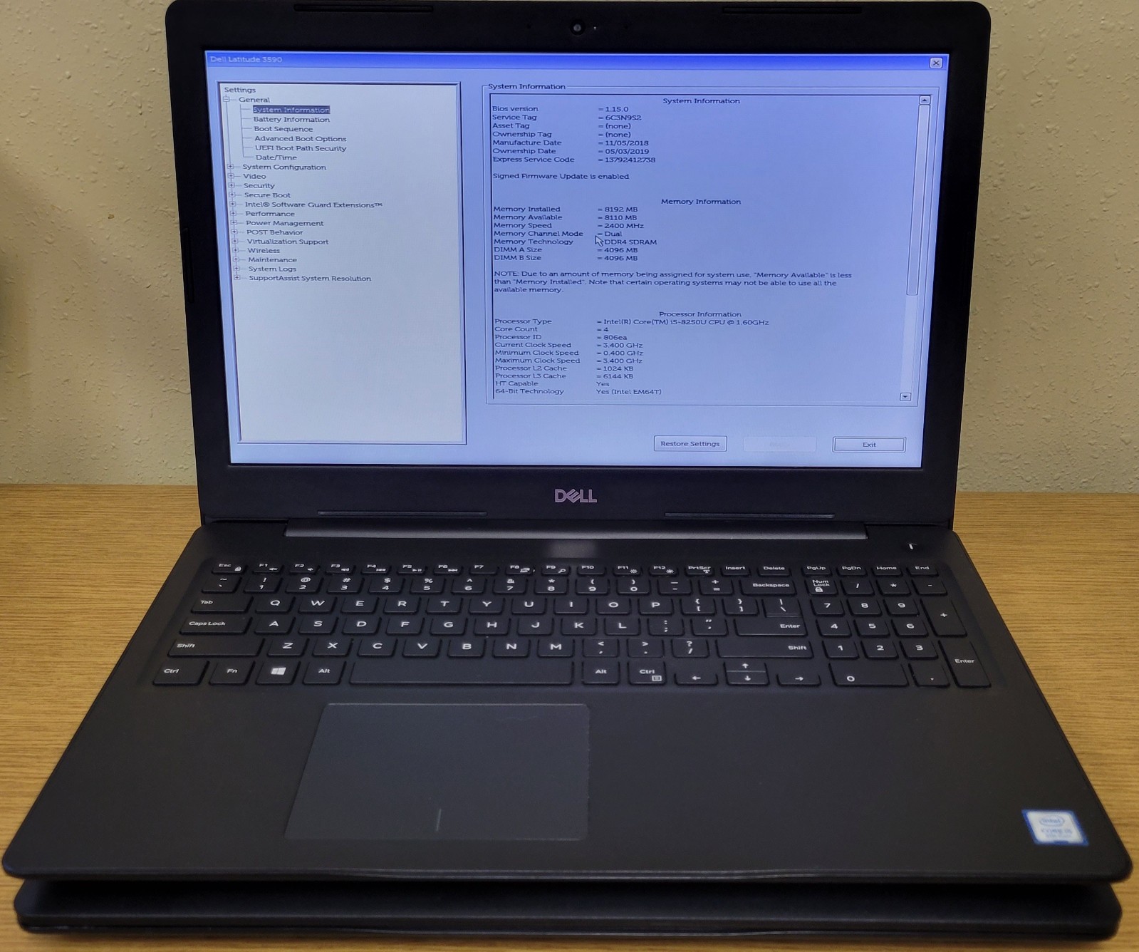 (Lot of 2)Dell Latitude 3590 i3-7th/i5-8th 1.6/2.30GHz 8GB No OS/SSD/HDD