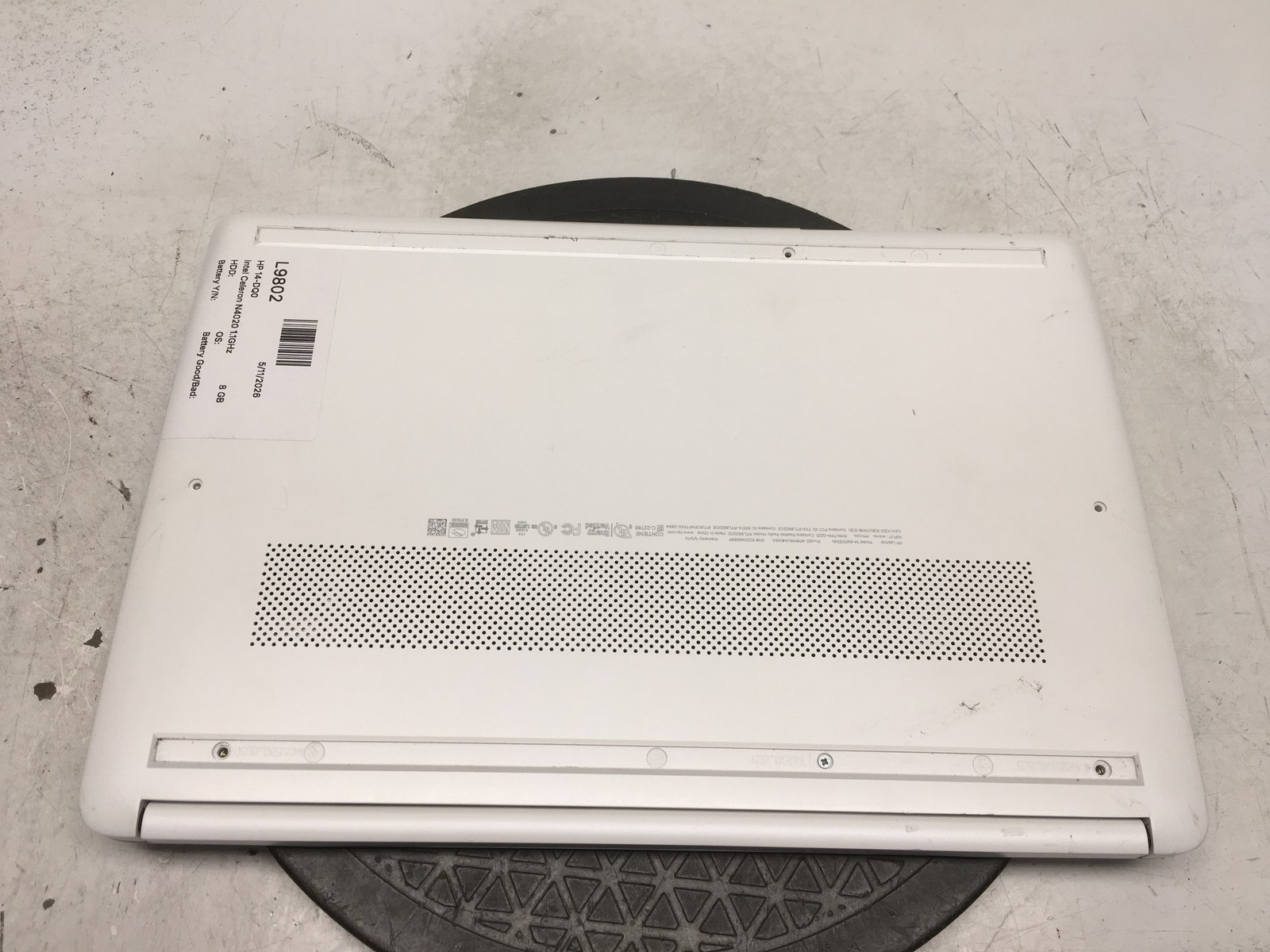 HP 14-DQ0032DX Intel Celeron N4020 1.1GHz 8 GB 64GB eMMC No Batt