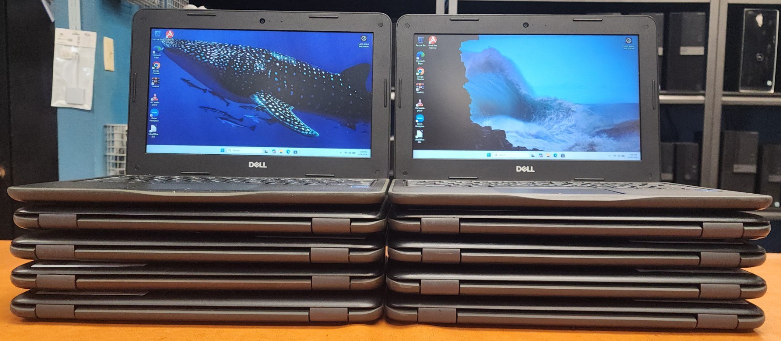 Lot of 10 Dell Latitude 3190 – Intel Celeron, 128 GB SSD, 4 GB RAM, Windows 11