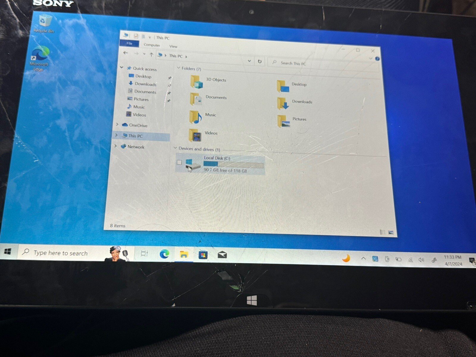 Sony Vaio Tap 11 SVT1121 Intel Pentium Windows 10 Tablet w/Keyboard