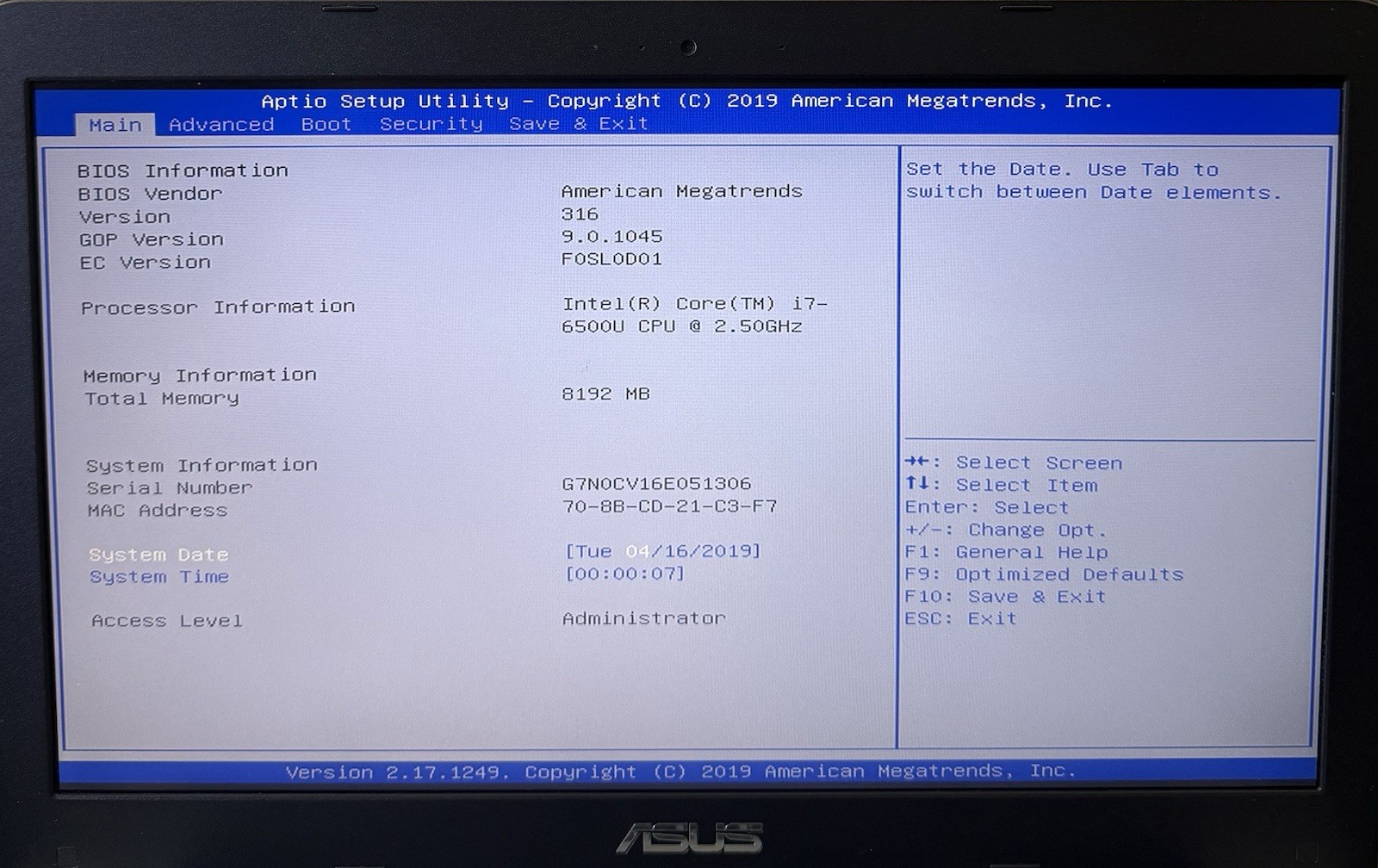 ASUS X556UR-FB72 15.6” Intel i7-6500U 2.50GHz 8GB RAM 930MX READ