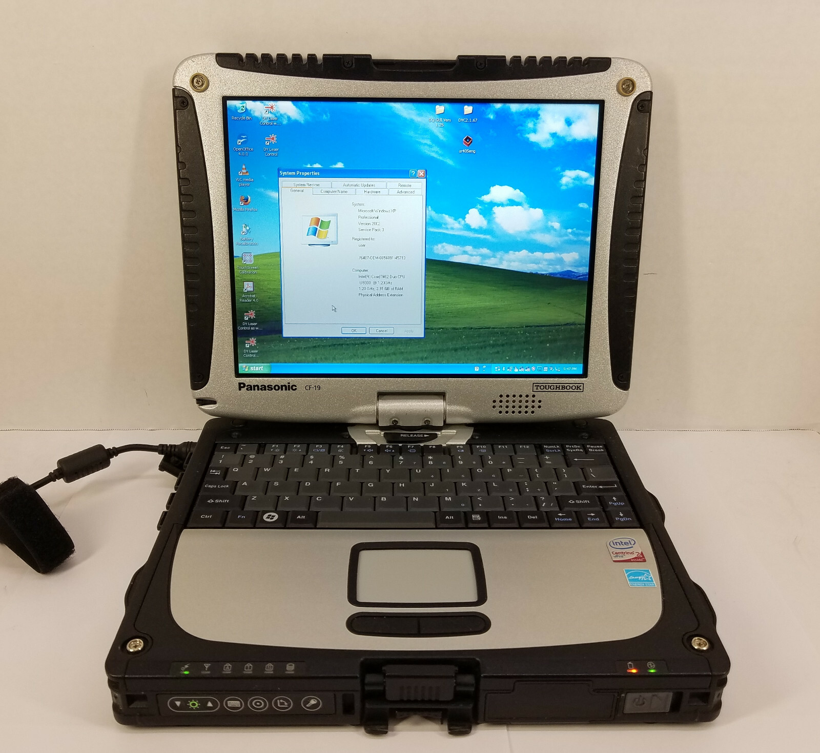 Panasonic Toughbook 19 CF-19KHRAXAM, 10.4″, Core 2 Duo U9300, 3GB, 80GB HDD