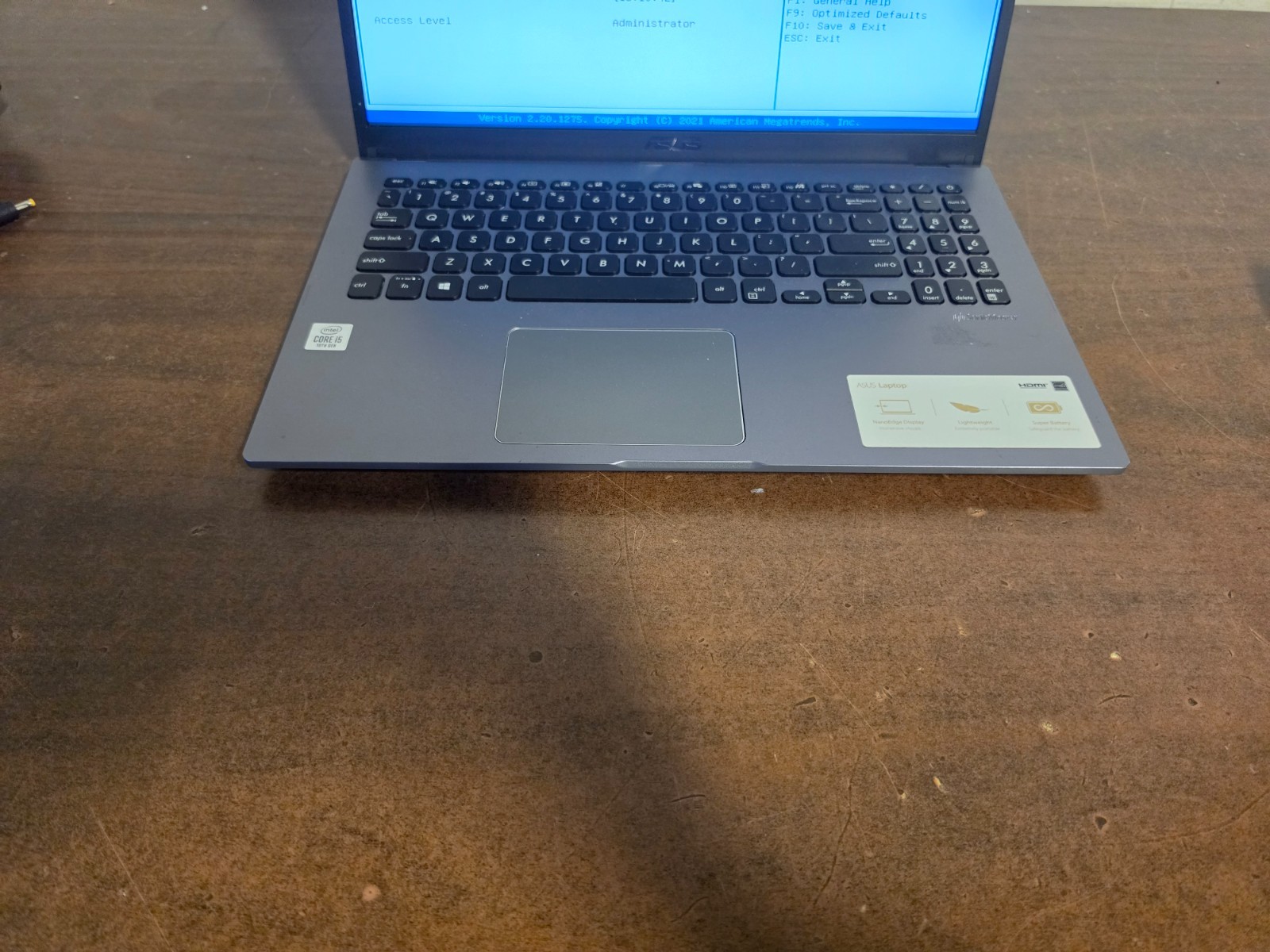 Asus X509J 10th Gen i5-1035G1 8GB 15.6″ Laptop – For Parts Not Working