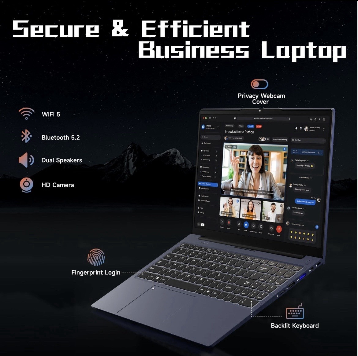 Nimo 15.6″ FHD IPS Laptop Ryzen 5 6600H 8GB 256GB Backlit FP W11 Blue