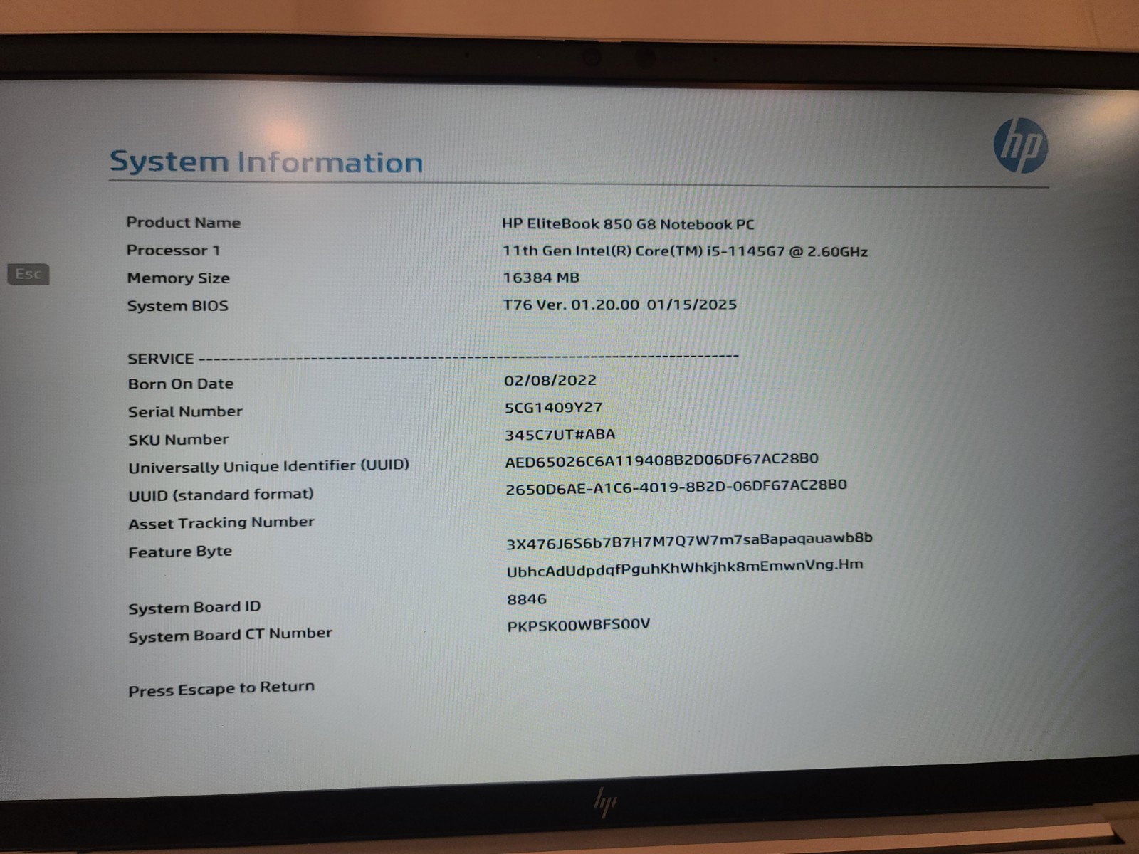 HP Elitebook 850 G8 15.6″ Silver FHD 2.4 GHz i5-1135G7 16GB 512GB NVMe