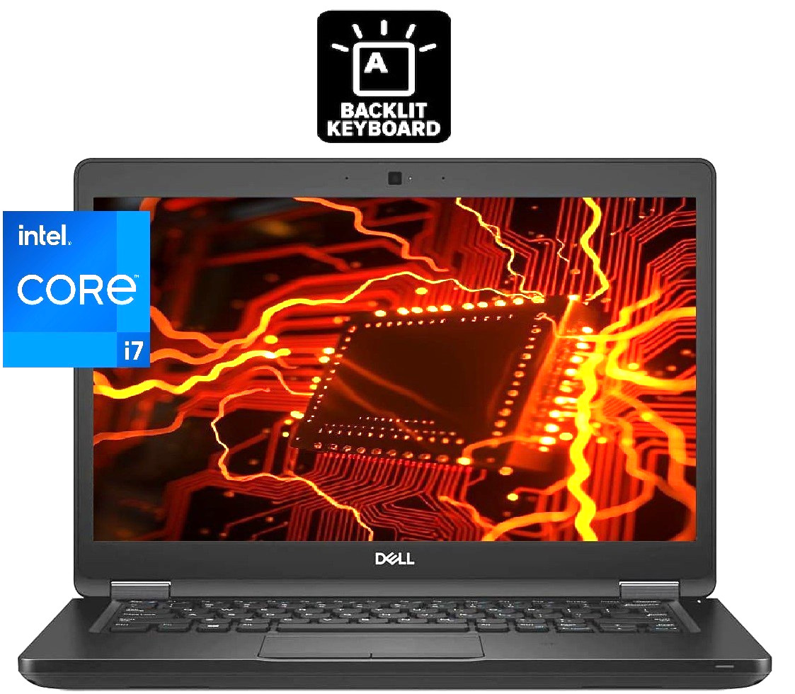 14″ FHD DELL Laptop PC: Intel i7-8650U! 32GB RAM! 512GB NVME SSD! Windows 11!