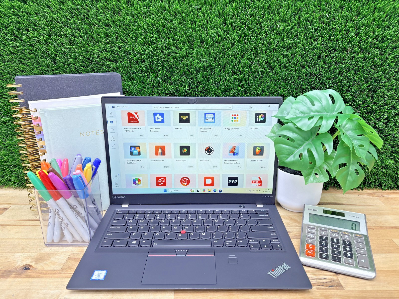 Lenovo ThinkPad x1 Carbon Gen 5 i7-6th Gen 2.60GHz 16GB RAM 256GB SSD Win 11 P*