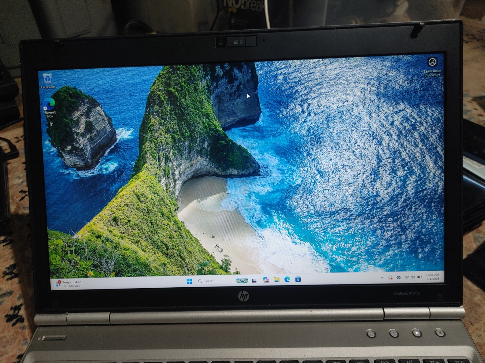 HP EliteBook 8560P Laptop 15.6″ i5 2520M, 8GB RAM, 250GB HDD, HD 6470M, Win 11