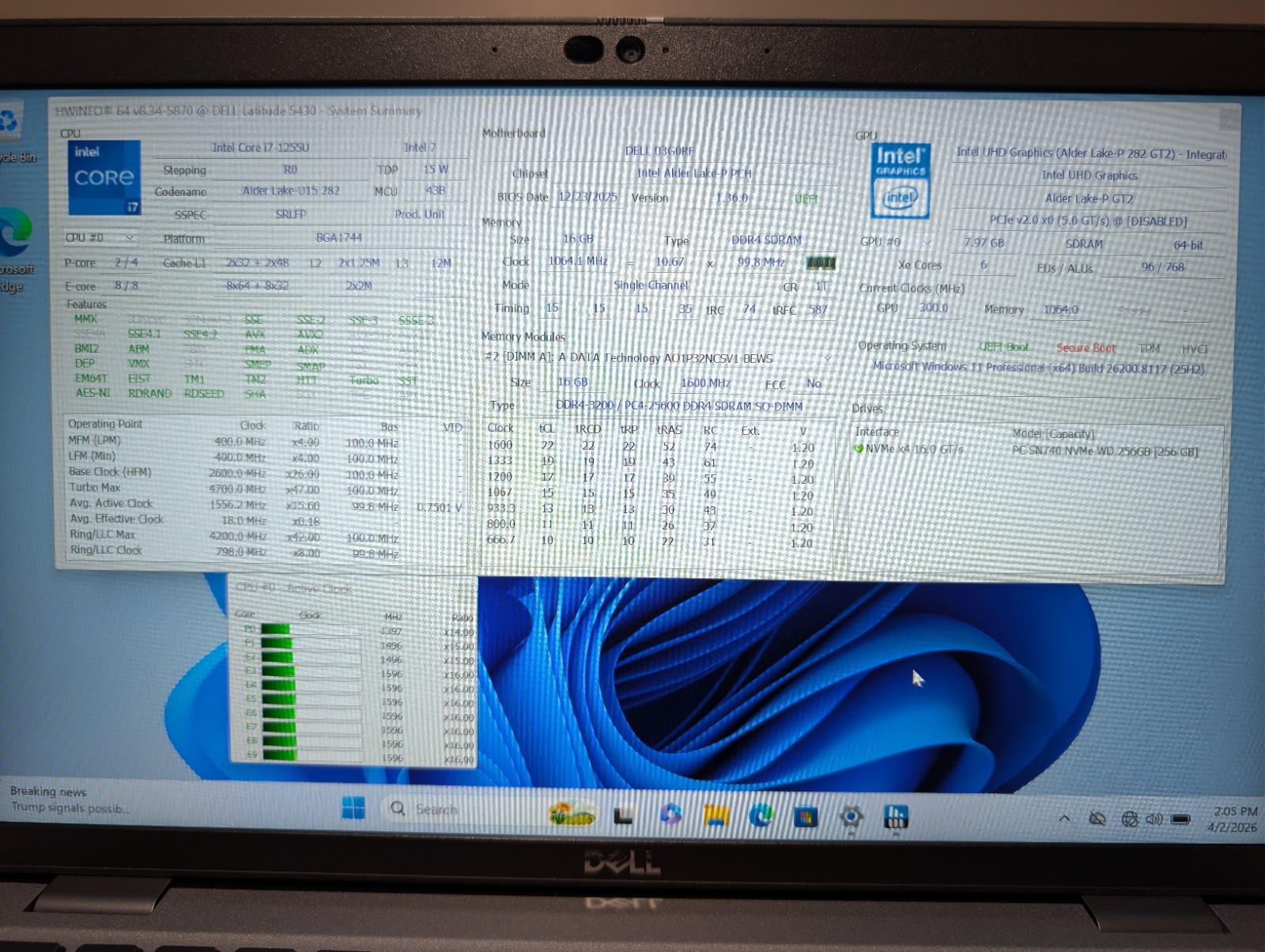 Dell Latitude 5430 TouchScreen | i7 12th 16GB RAM 256GB SSD | Backlit Win 11 Pro