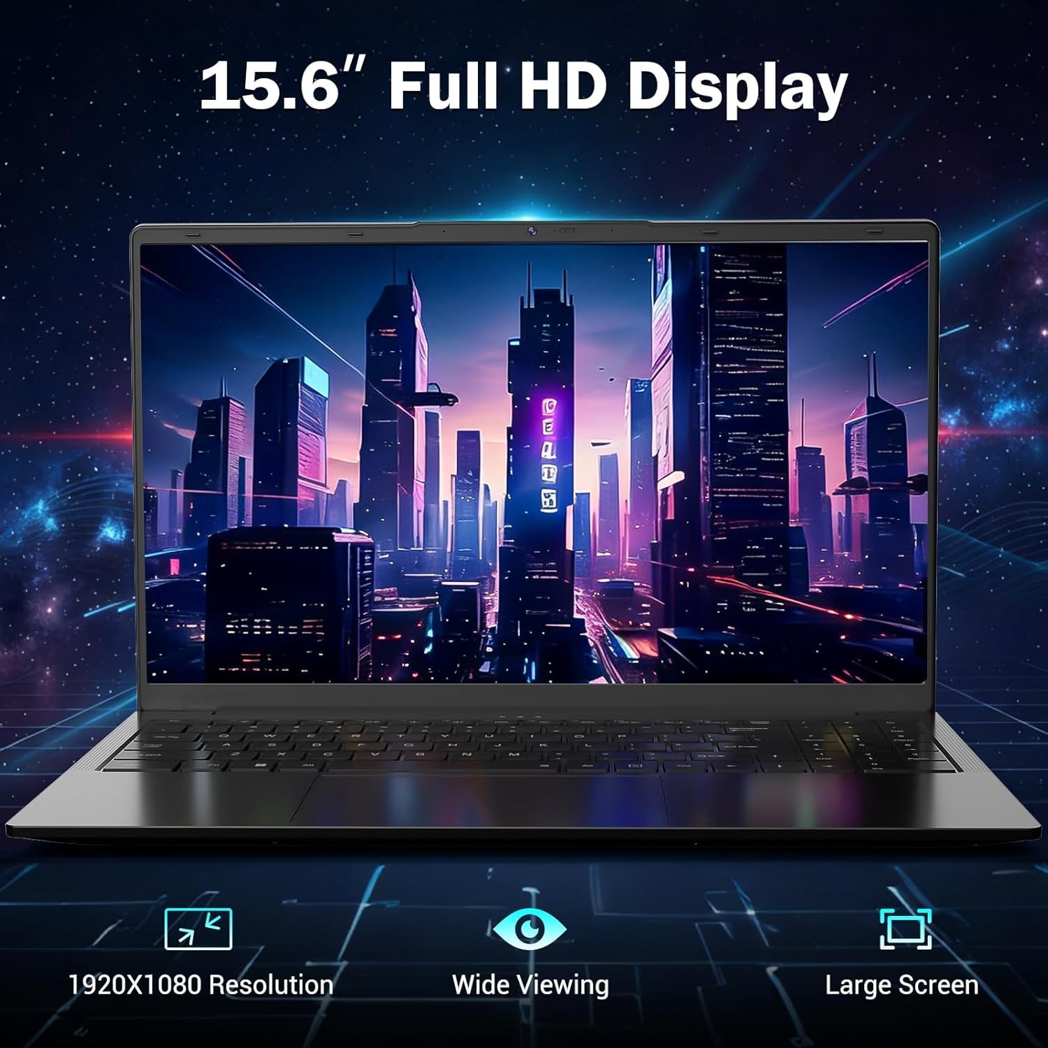 15.6″ FHD-Laptop, AMD Ryzen 5 (Up to 3.7GHz, Beat i5-1135G7), 16GB RAM 512GB SSD