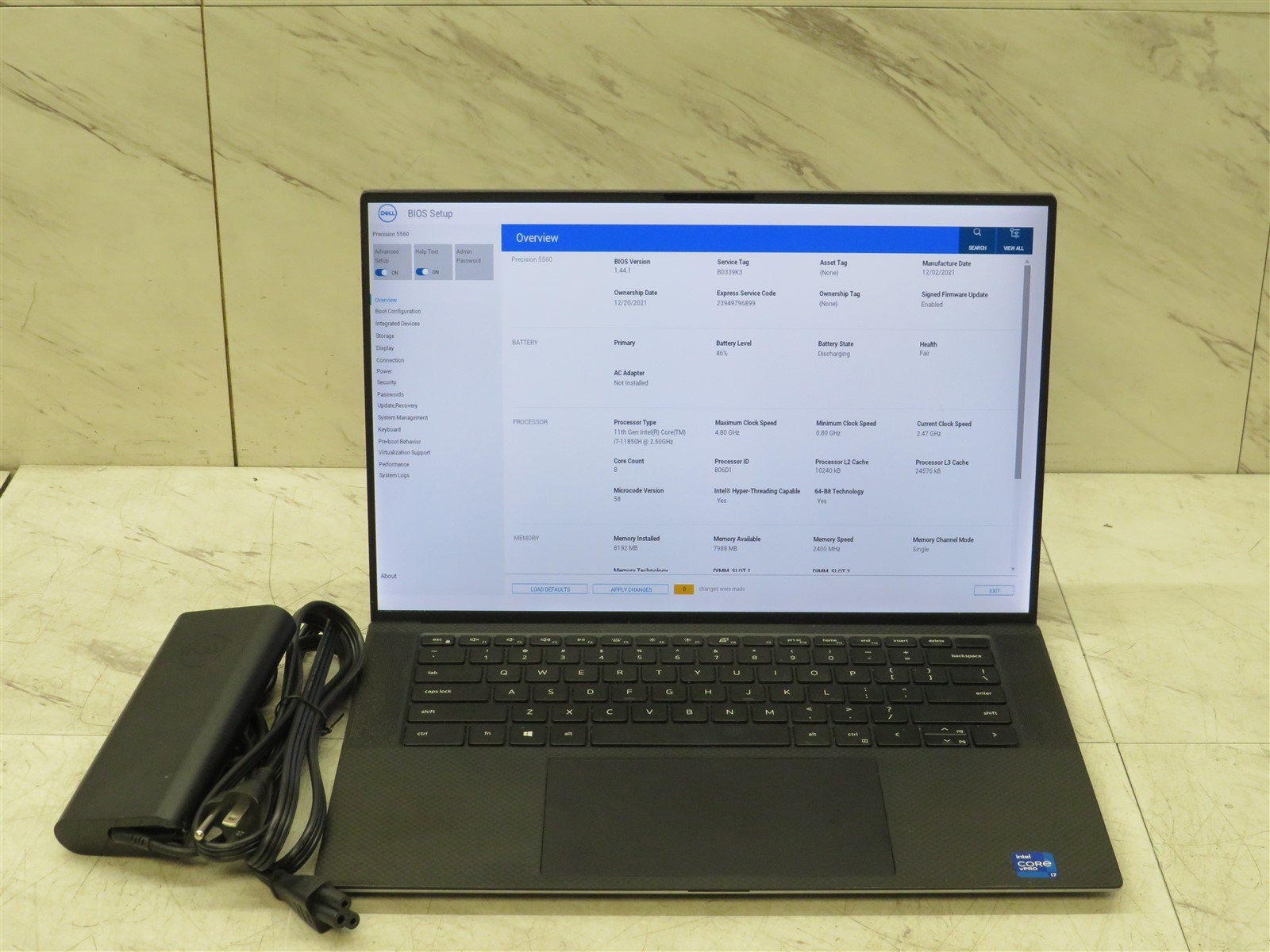 Dell Precision 5560 Laptop Intel i7-11850H@2.5GHz 32GB RAM NVIDIA T1200 AC #5