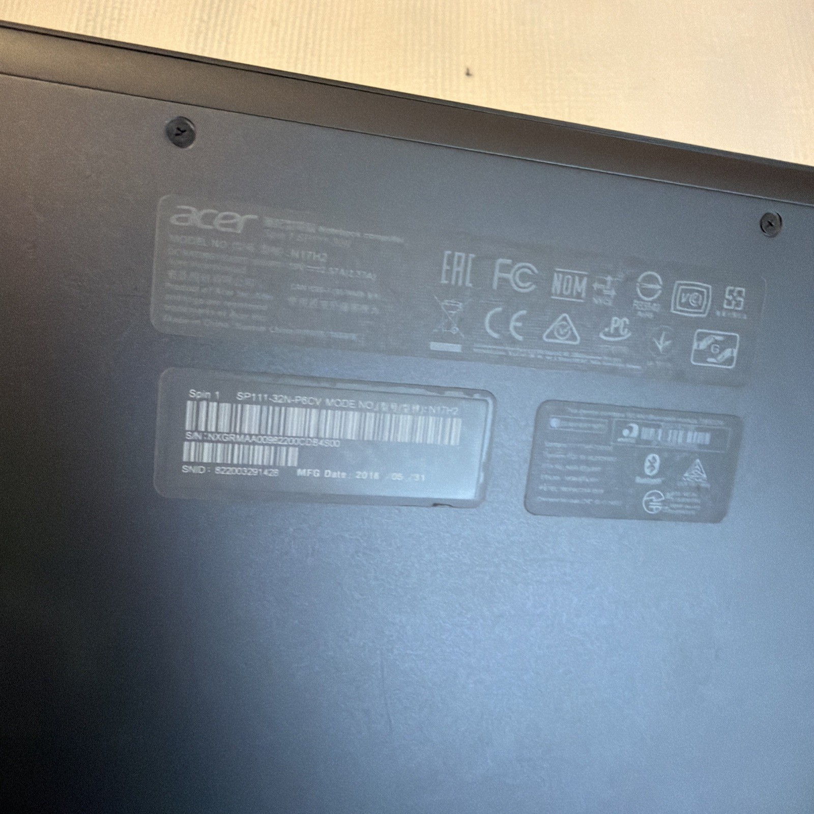 Acer SP111-32N-P6CV Spin 1 11.6” Multi-Touch FHD IPS LCD 64GB Steel Gray In Box