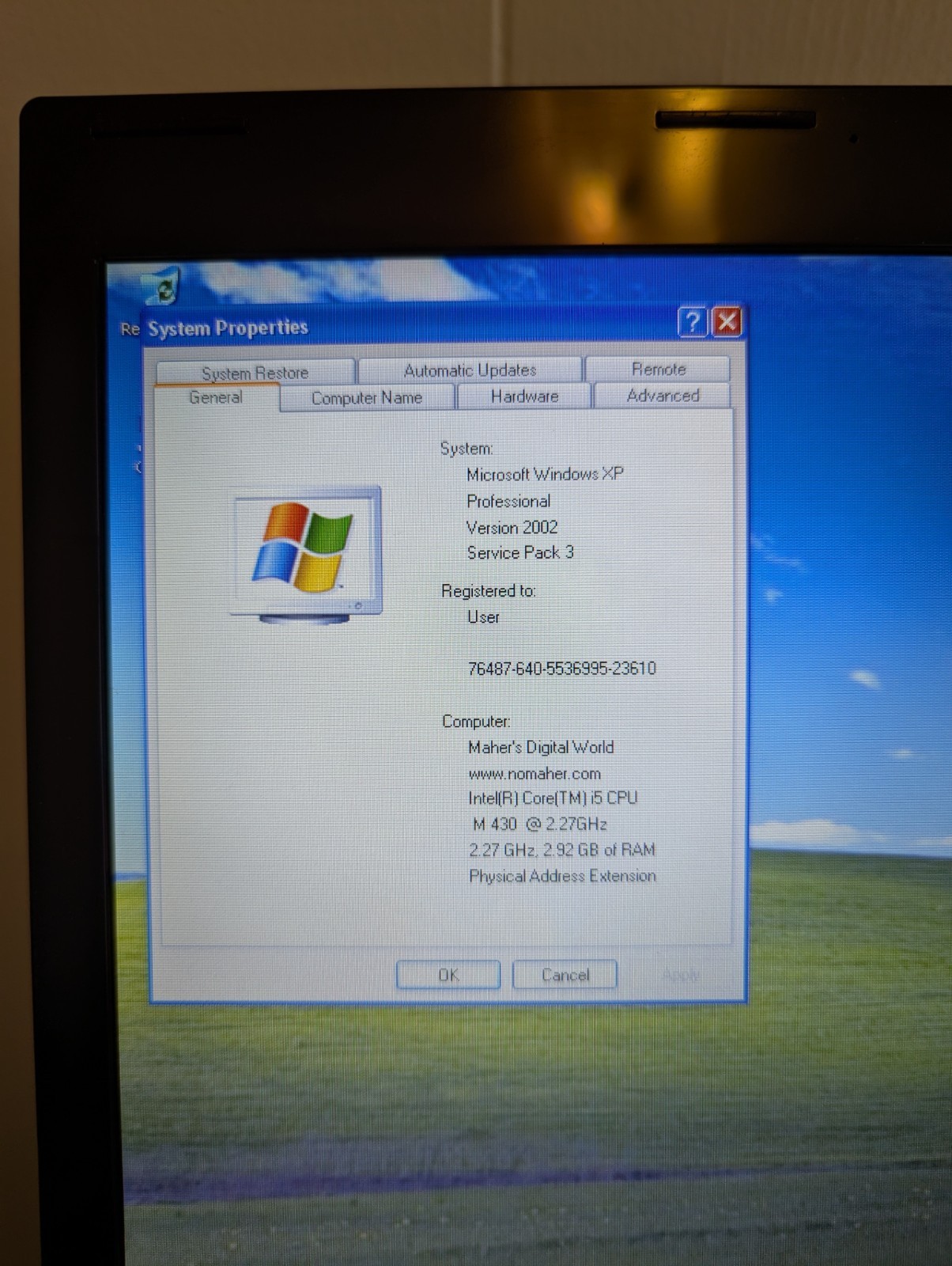 HP Probook 4420s MS Windows XP