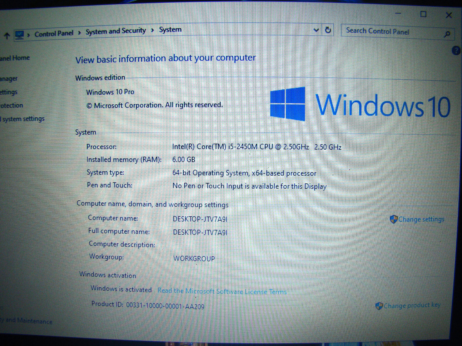 Samsung RF511/Core i5-2450M 2.50ghz/6gb/500gb/Windows 10 Pro/Webcam/BT/Hdmi/15.6