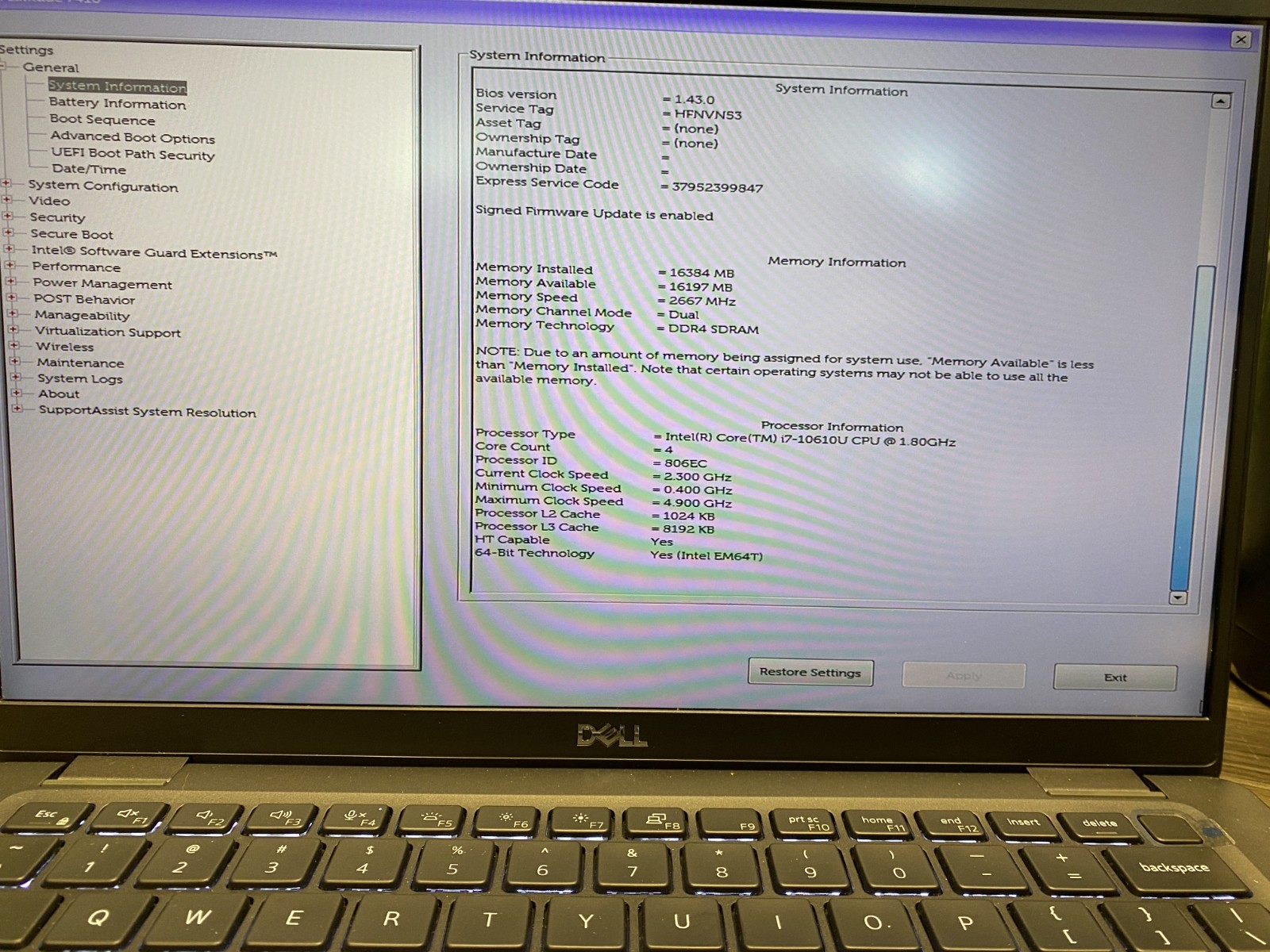 Dell Latitude 7410 14″ i7-10610u 16GB DDR4 512GB M.2 Win11H – 60% Battery, Wear
