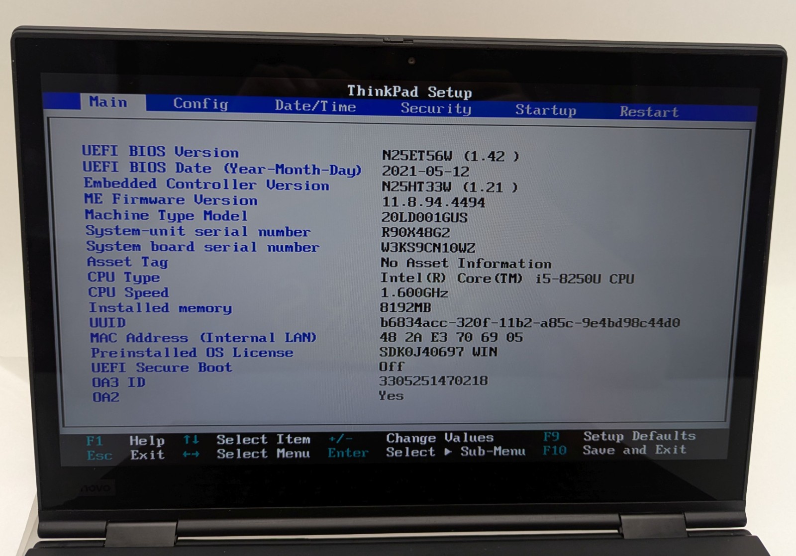 Lot of 2 Lenovo ThinkPad X1 Yoga 3rd Gen 14″ Laptop i5-8250U 8GB – *BAD SPEAKERS
