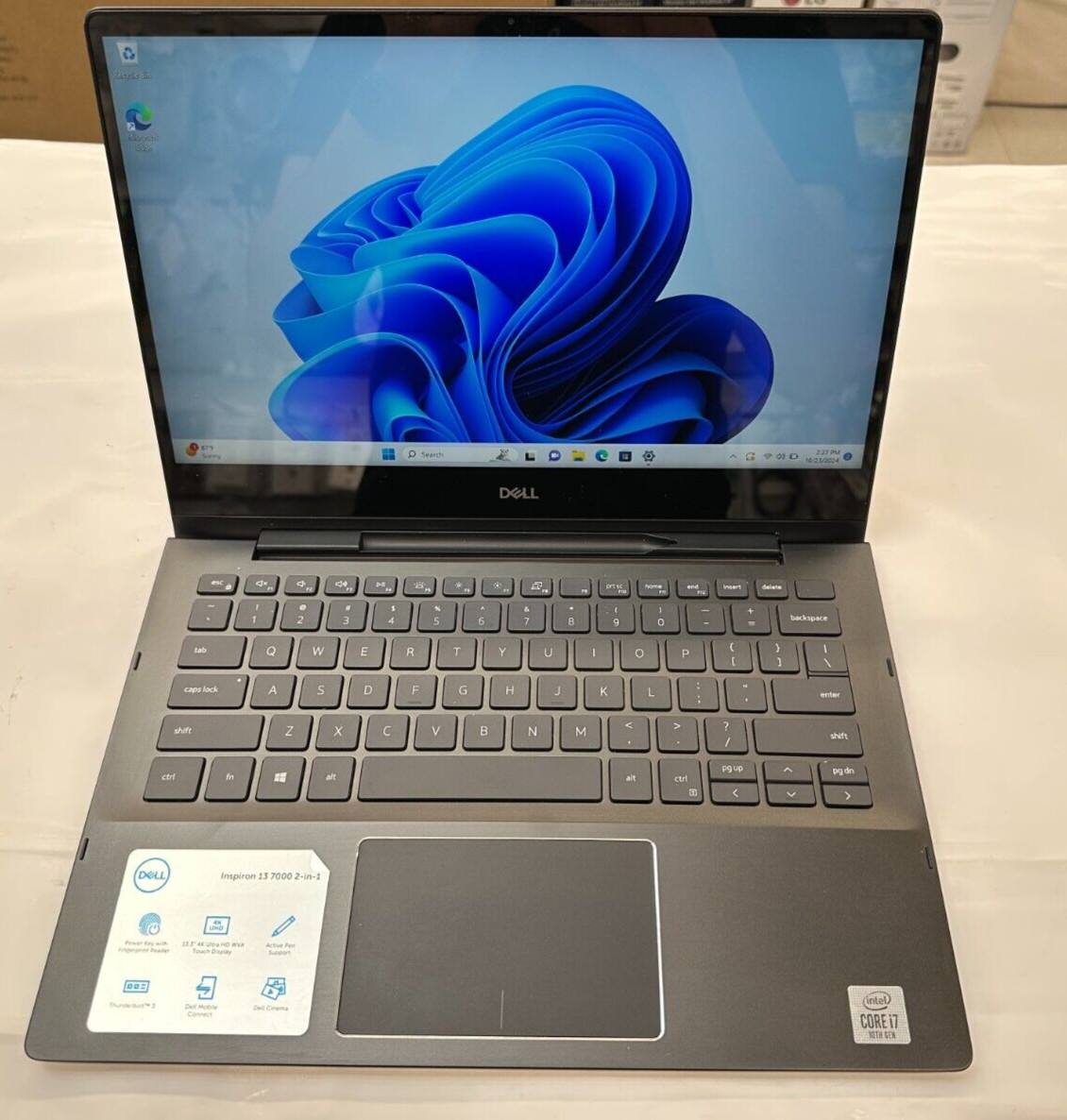 Dell Inspiron 7391 2-in-1 i7 CPU 16GB 512GB SSD WIN 11 Home no Stylus