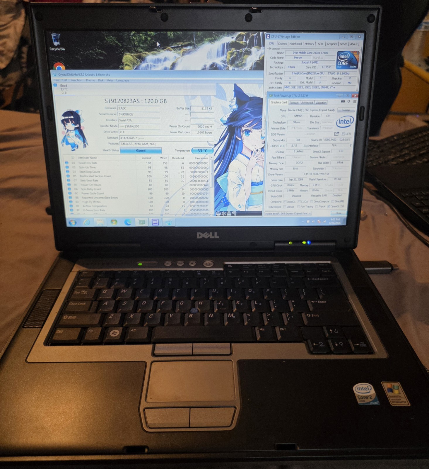 Dell Latitude D830 – 2GB RAM – T7100 CPU – 120GB HDD