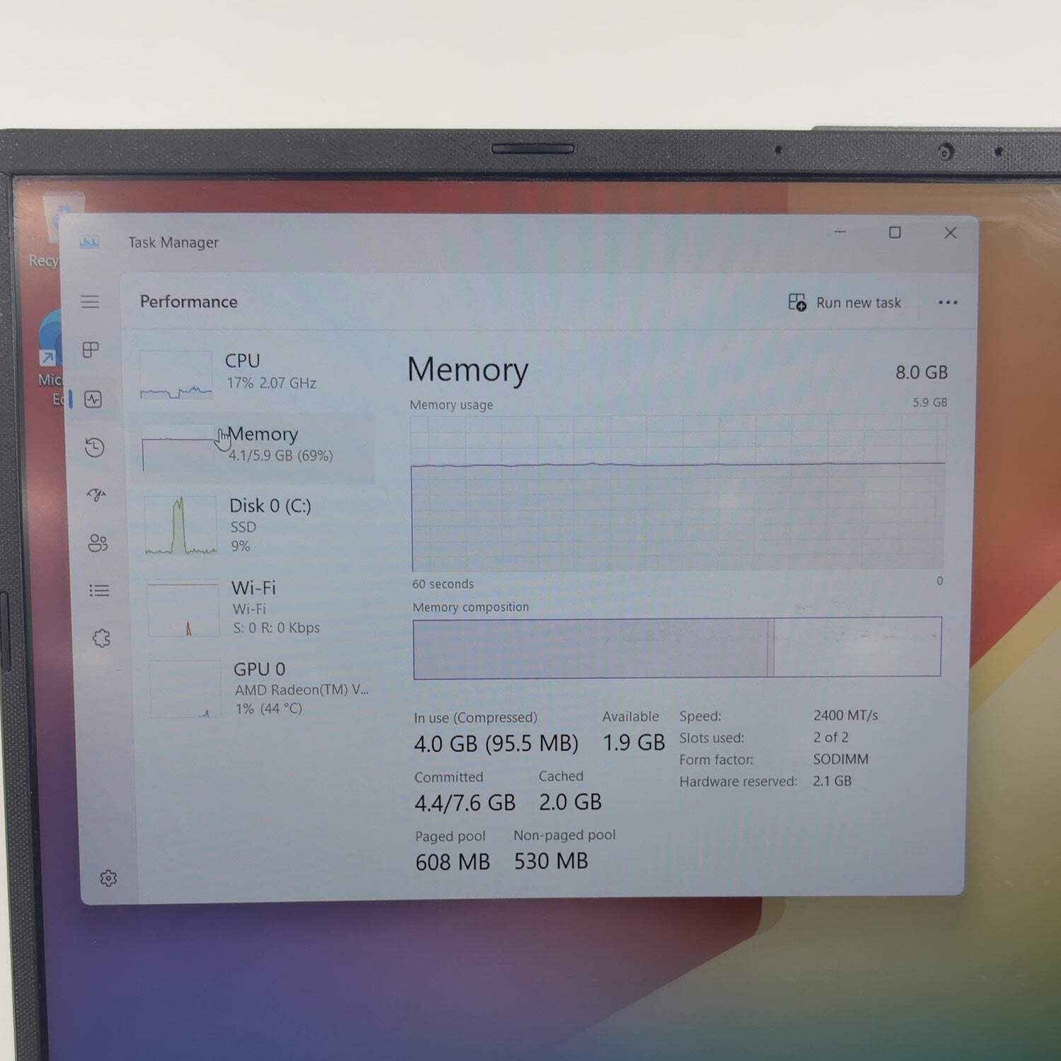 Asus Vivobook 15 F512D 15.6″ Ryzen 5 3500U 2.1GHz 8GB RAM 500GB SSD