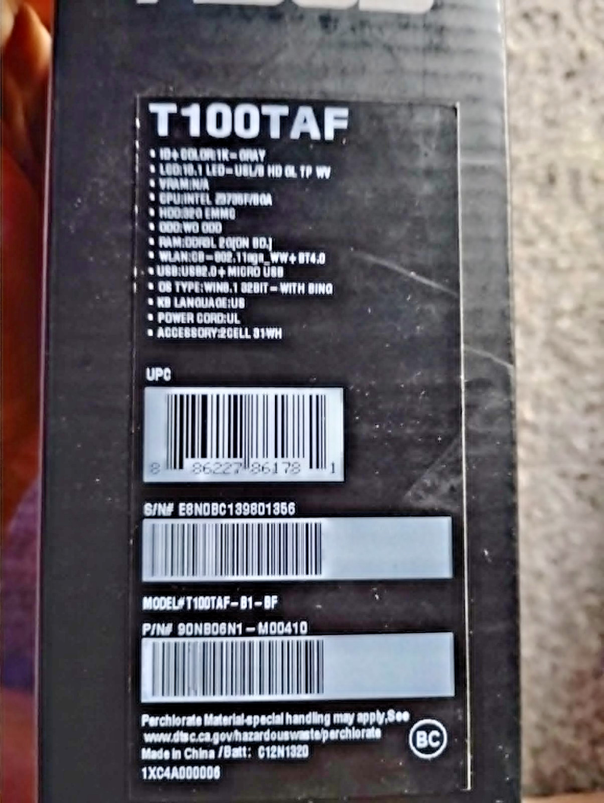 ASUS Transformer Book T100TAF 10.1″ 32GB, Intel Atom Quad-Core – Windows 10
