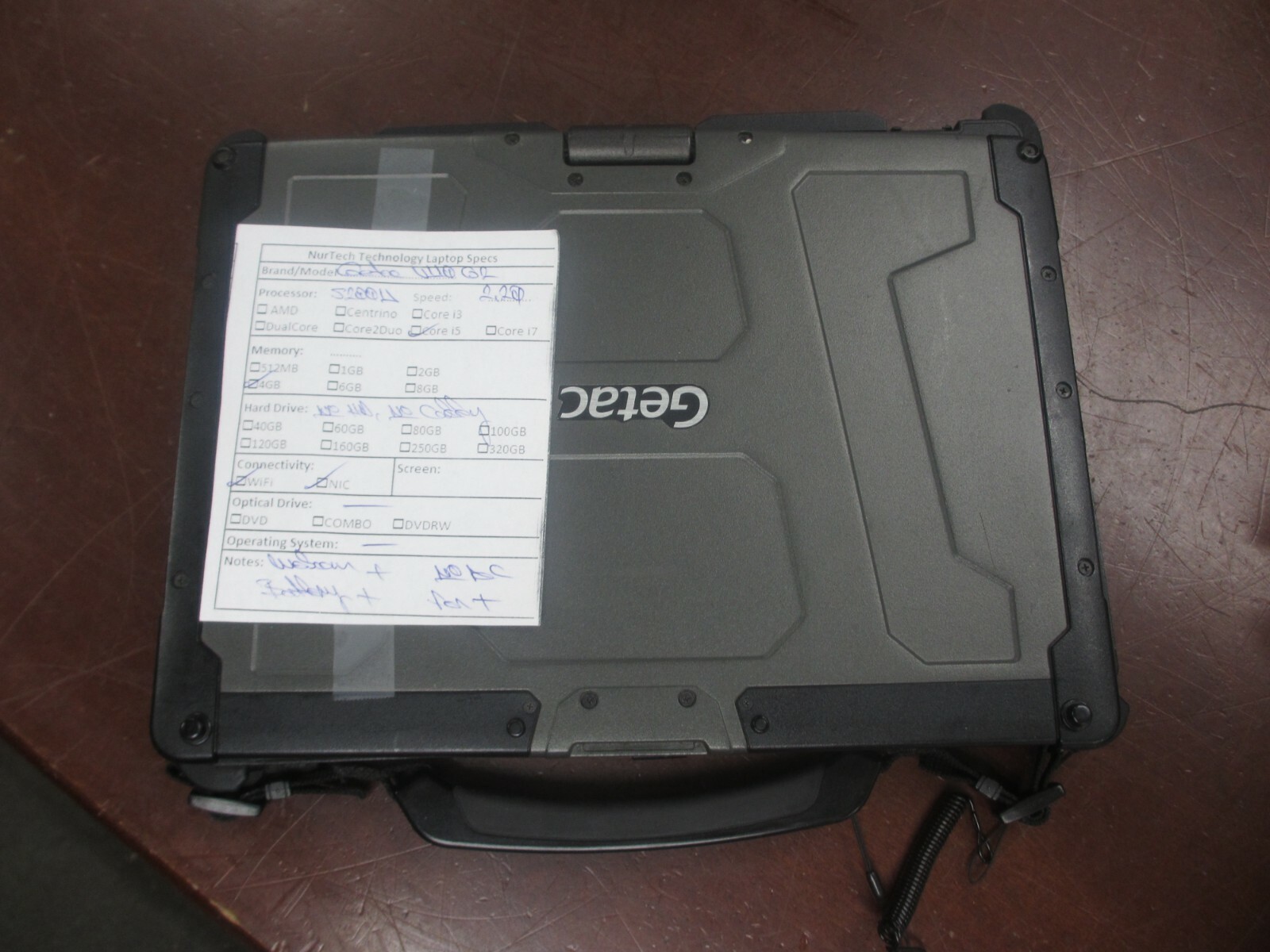 Getac V110 G2 i5 5200U 2.20GHZ 4GB Web-Cam Laptop [NO HDD/CADDY/OS/AC] w/ Pen ##