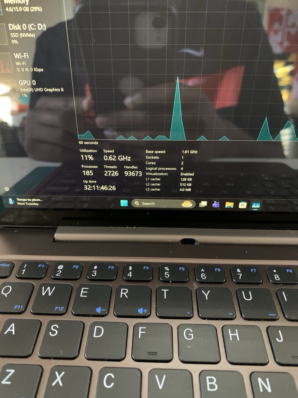 GPD P2 MAX Windows 11 Core m3-8100Y Memory 16GB SSD 512GB