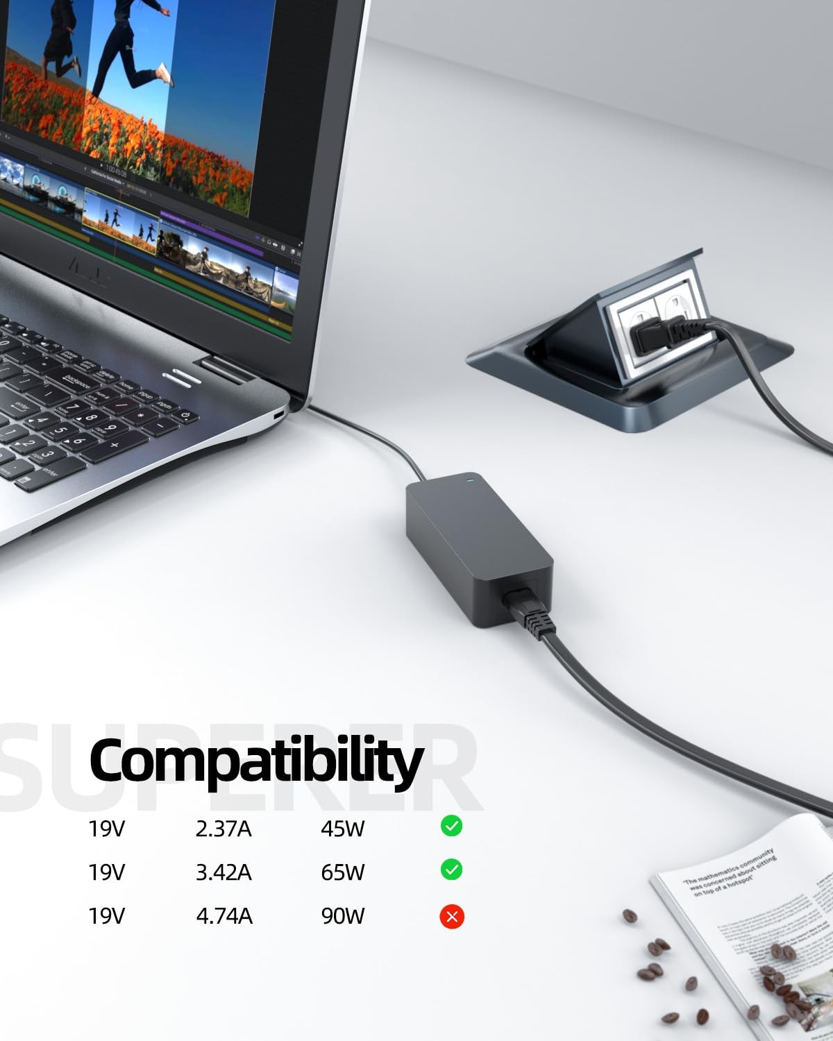 Acer Chromebook 11 C740 AC Charger Swift 3 N20C12 Aspire A315 Power Supply Adapt