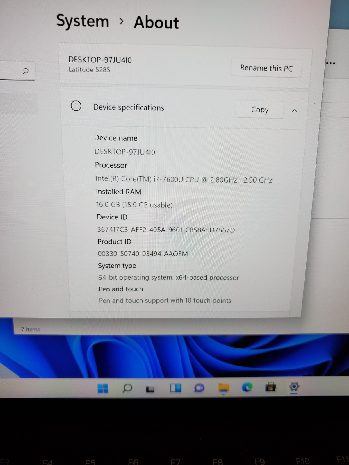 Dell Latitude 5285 i7-7600U 16GB RAM 256GB SSD Win11 CRACKED LCD! #69