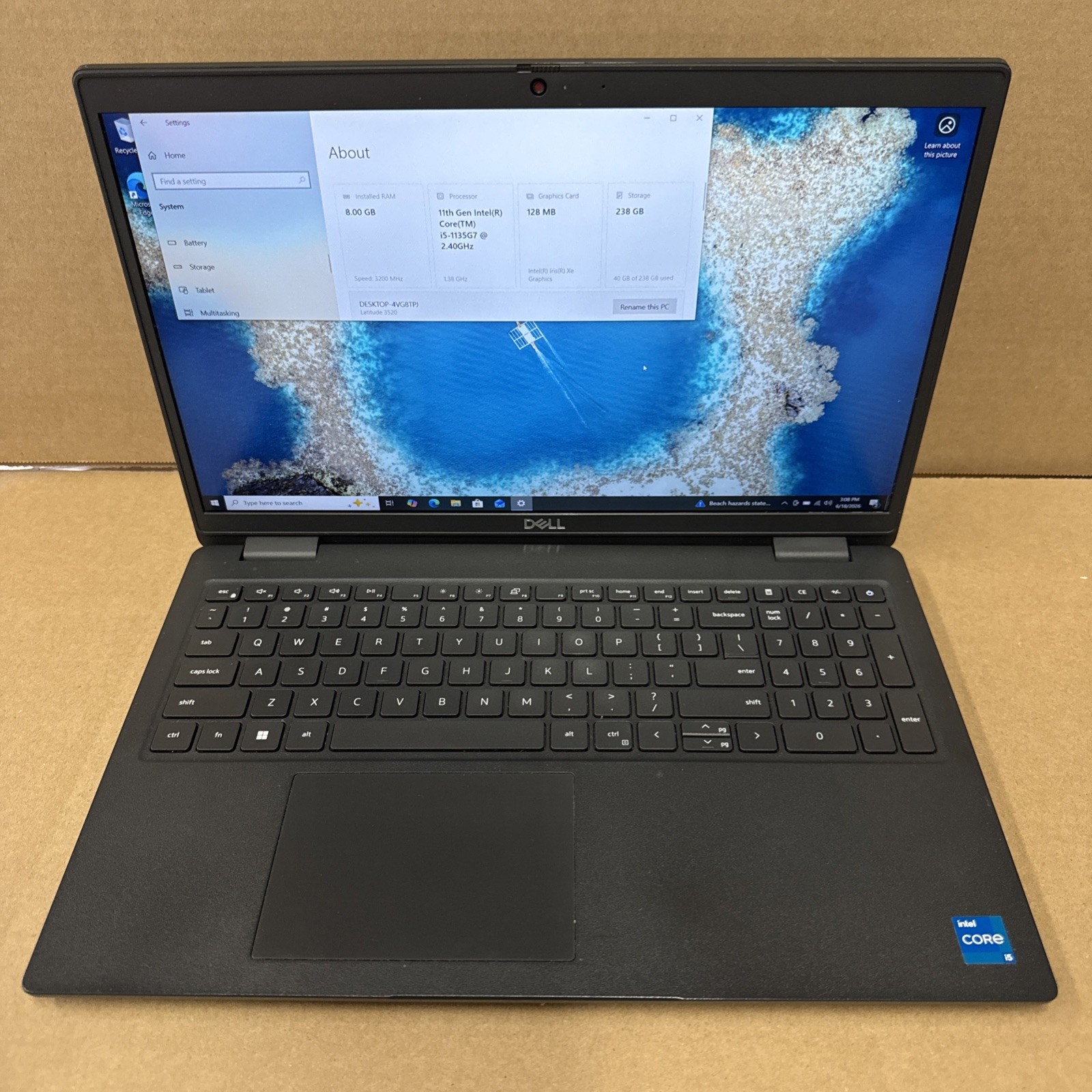 Dell Latitude 3520, i5-1135G7, 8GB Ram, 256GB SSD, W10P